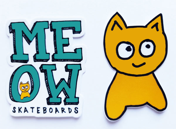 New Skate Stickers from Meow Skateboards