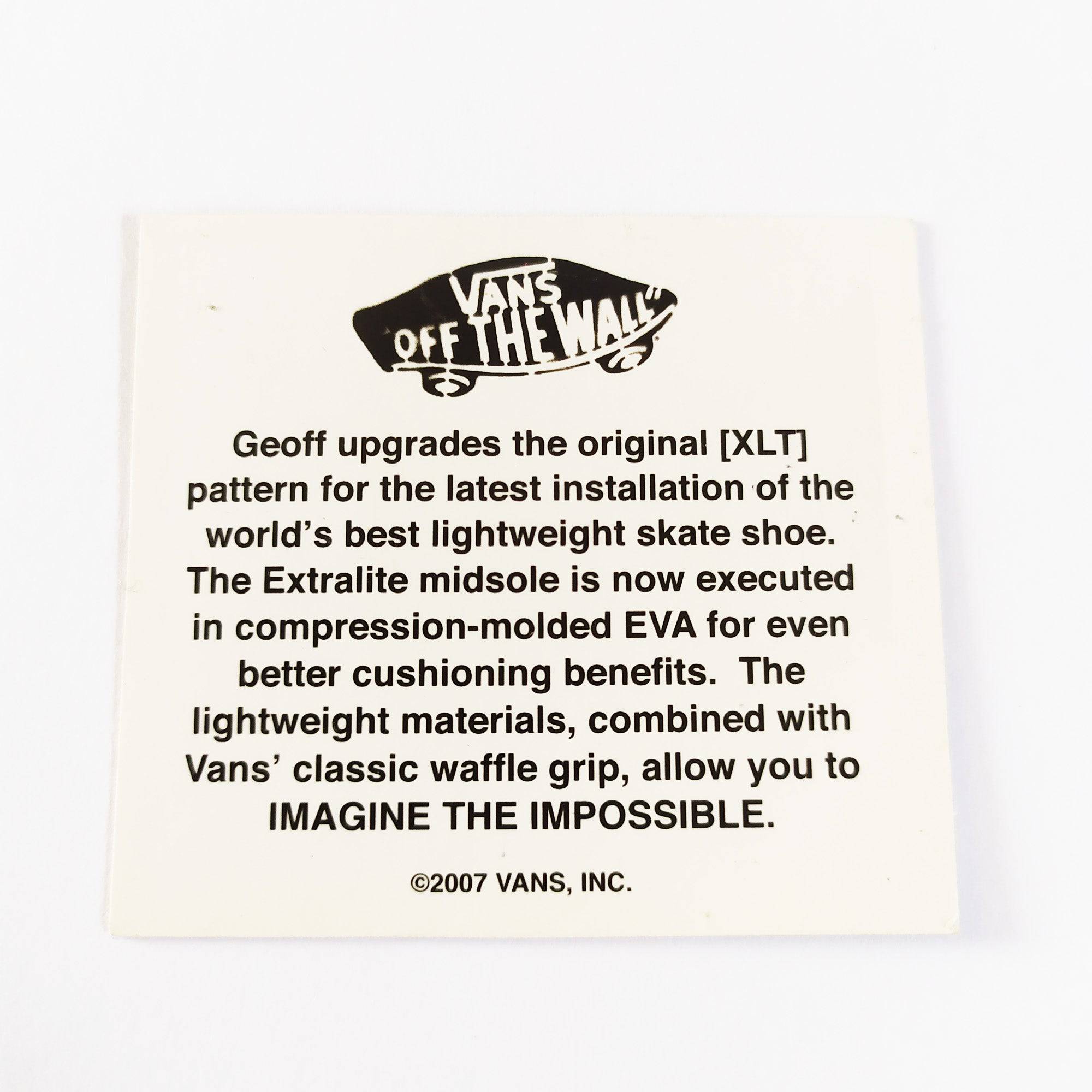 Vans "Rowley XLT Elite" Skateboard Sticker - SkateboardStickers.com