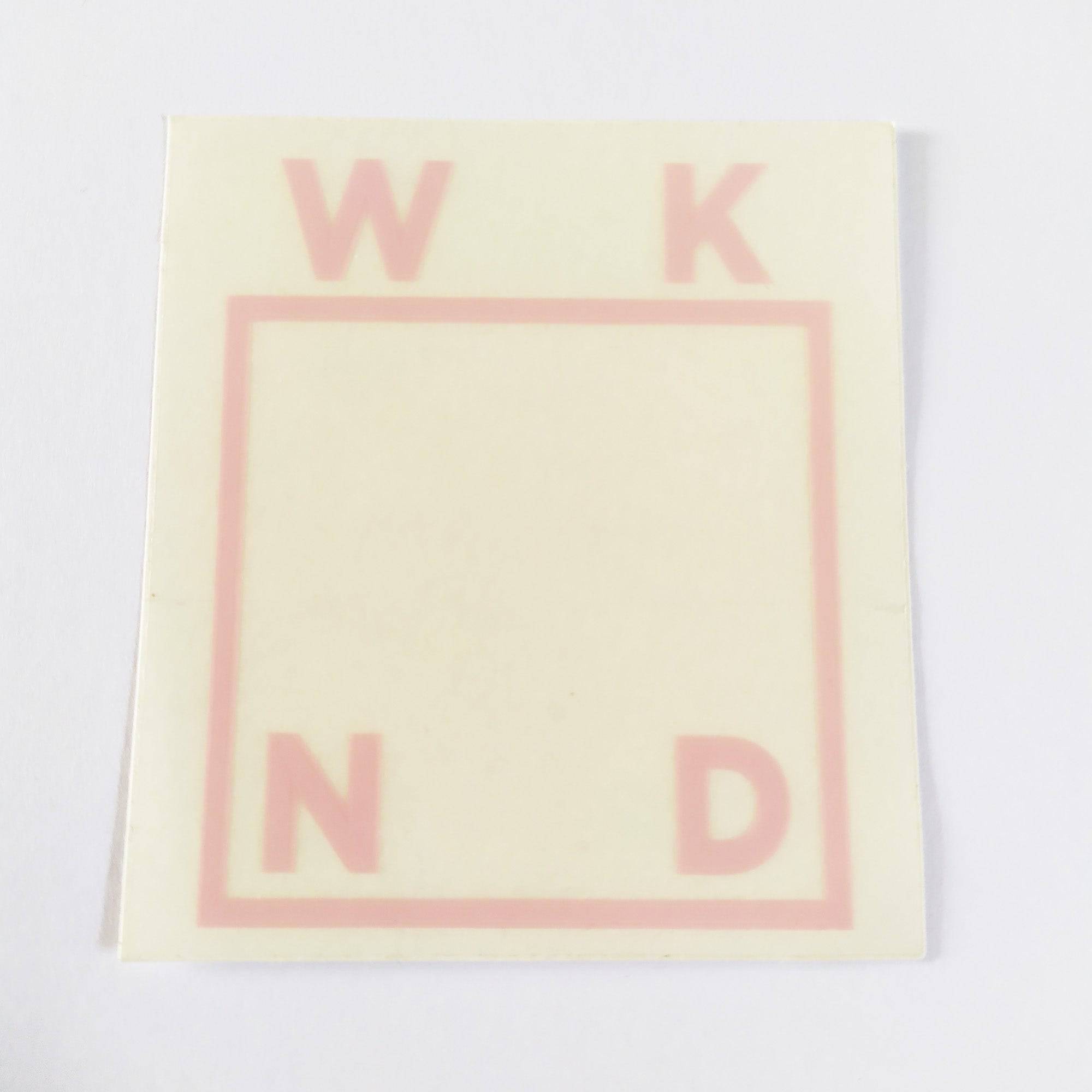 WKND Skateboard Sticker - SkateboardStickers.com