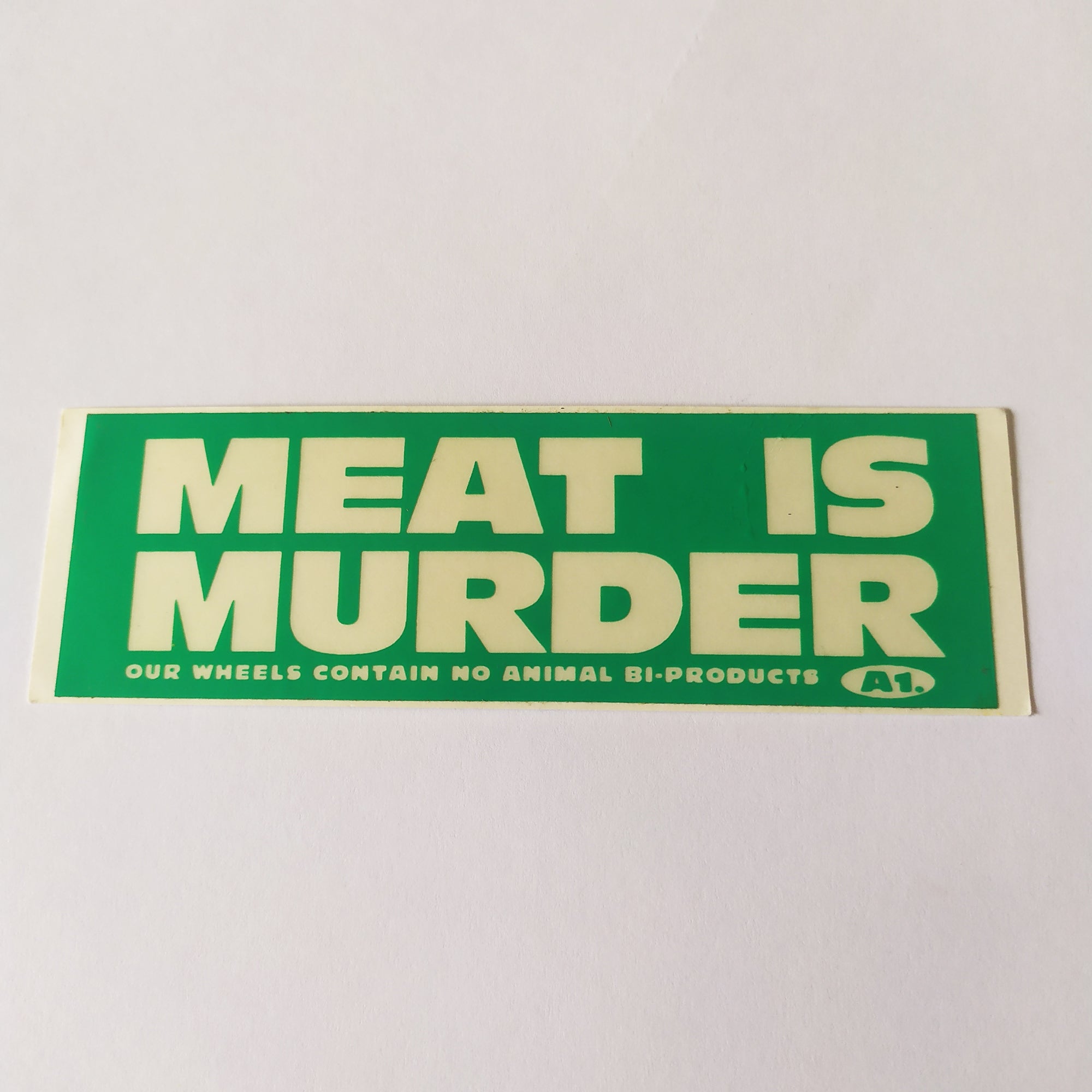 A1 Meats "Meat Is Murder" Skateboard Sticker - SkateboardStickers.com