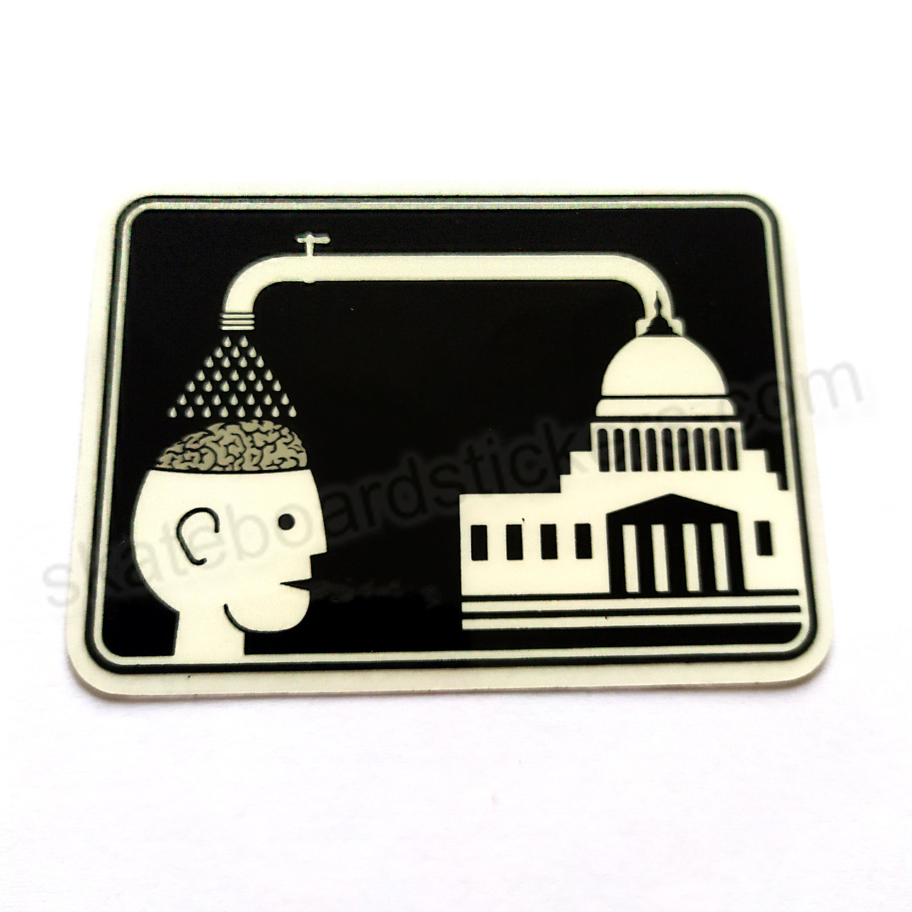 Alien Workshop Skateboard Sticker - Brainwash - 8cm across approx - SkateboardStickers.com
