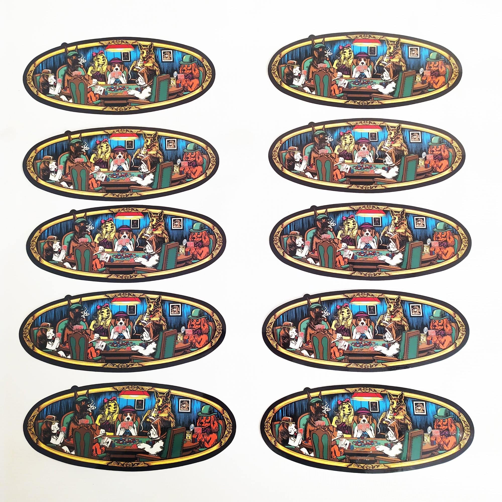 Almost Skateboards Mullen Dog Poker Sticker Pack Bundle - SkateboardStickers.com