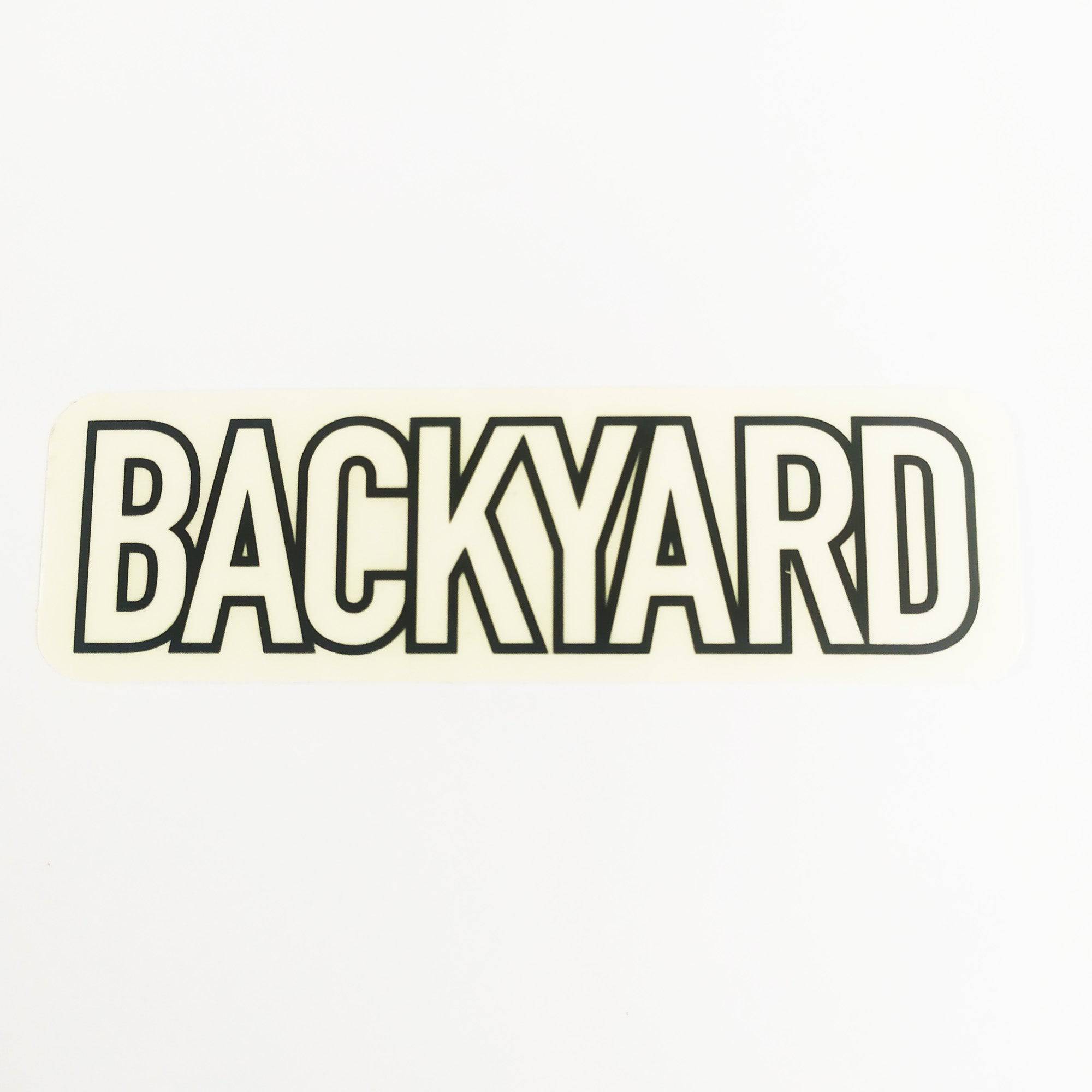 Backyard Jam BMX Sticker / Decal - black outline logo - SkateboardStickers.com