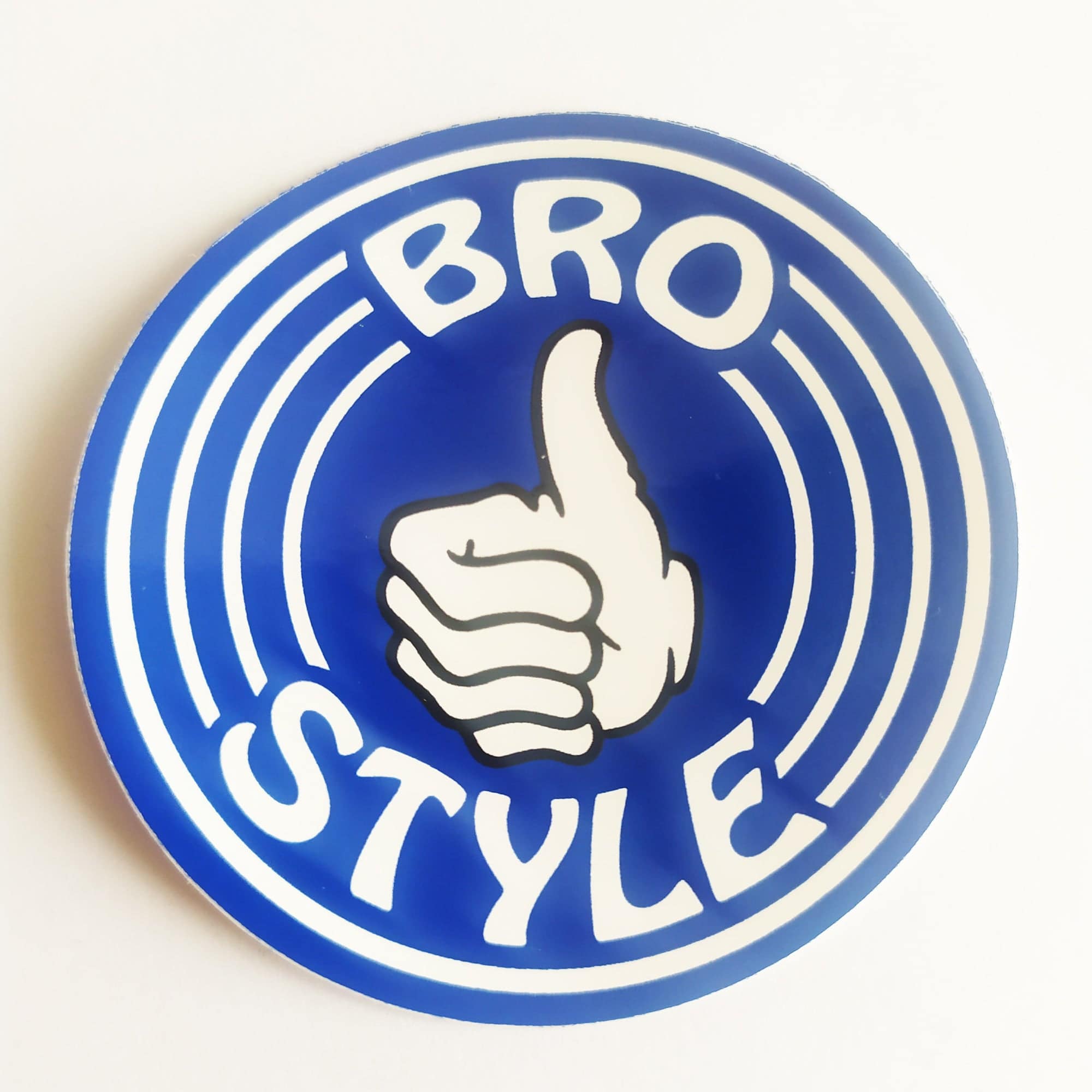 Bro Style Skate Sticker - Blue - SkateboardStickers.com