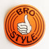 Bro Style Skate Sticker - Orange - SkateboardStickers.com