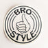 Bro Style Skate Sticker - White - SkateboardStickers.com