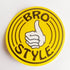 Bro Style Skate Sticker - Large Yellow - SkateboardStickers.com