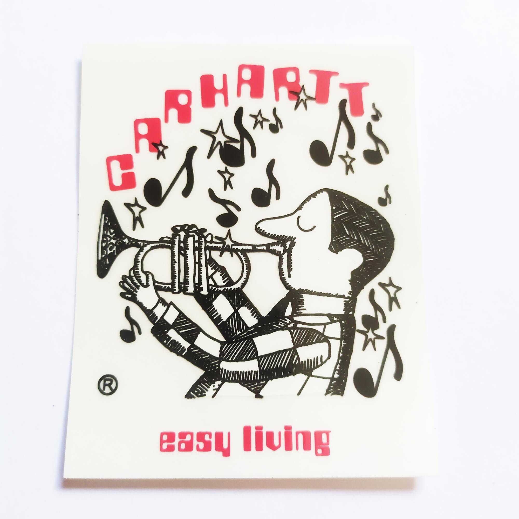 Carhartt Work in Progress Skate Sticker - Trumpet - SkateboardStickers.com
