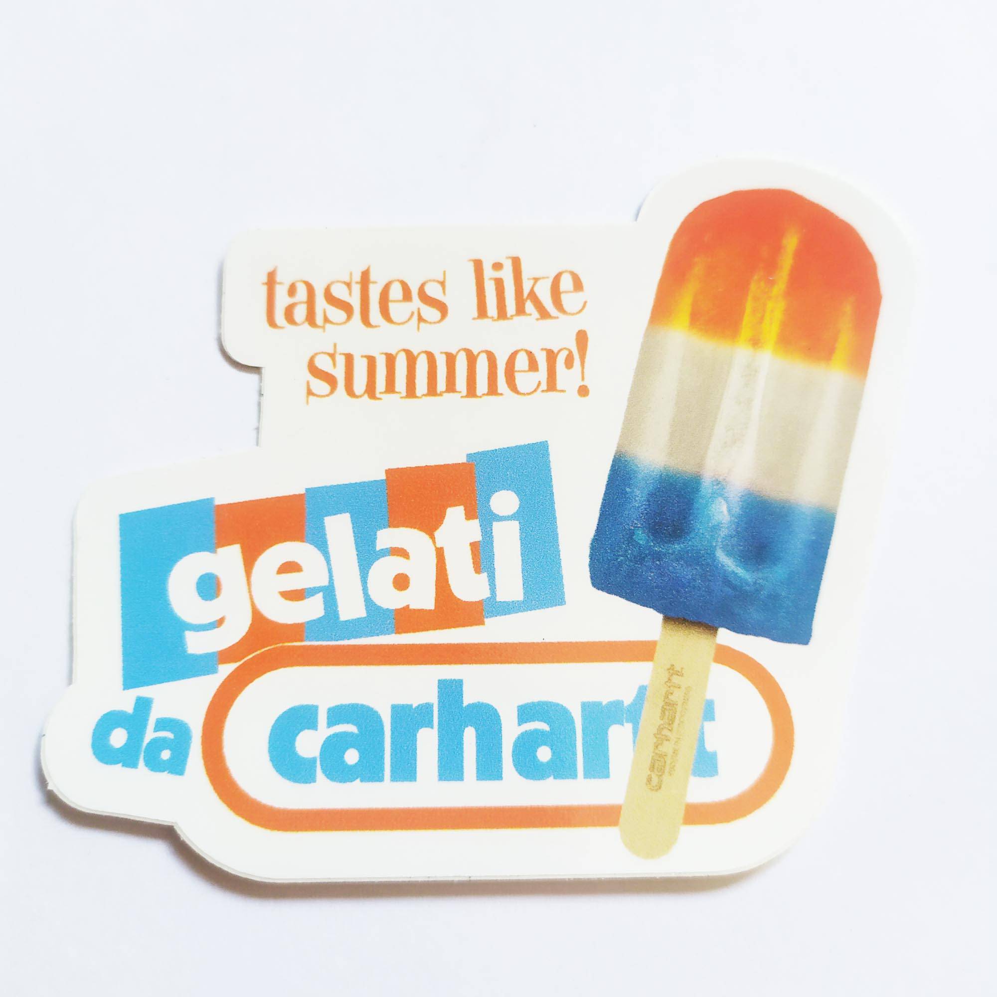 Carhartt Work in Progress Skate Sticker - "Gelati da Carhartt" - SkateboardStickers.com