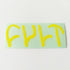 Cult Bikes BMX Sticker - Yellow - SkateboardStickers.com
