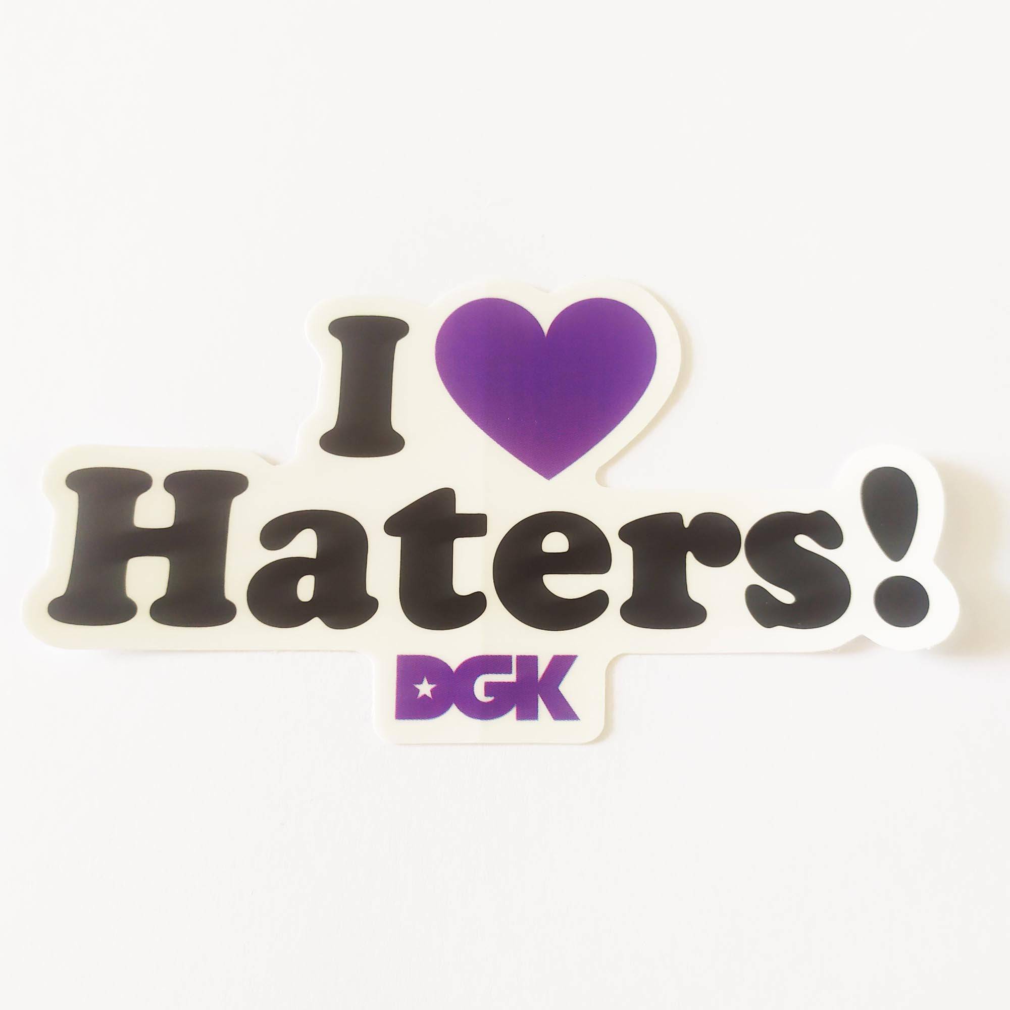 DGK "Haters" Skateboard Sticker Purple - SkateboardStickers.com