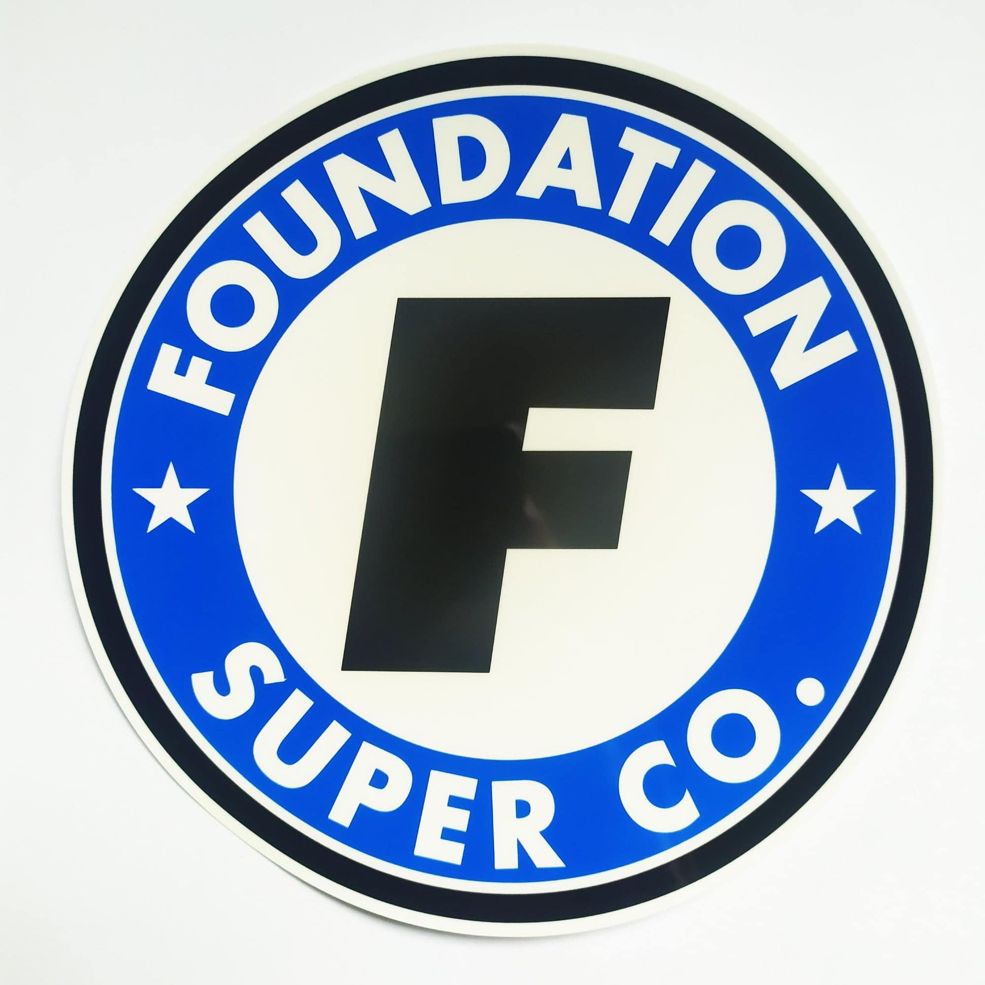Foundation Super Co. Skate Sticker - Blue - SkateboardStickers.com
