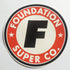 Foundation Super Co. Skate Sticker - Red - SkateboardStickers.com