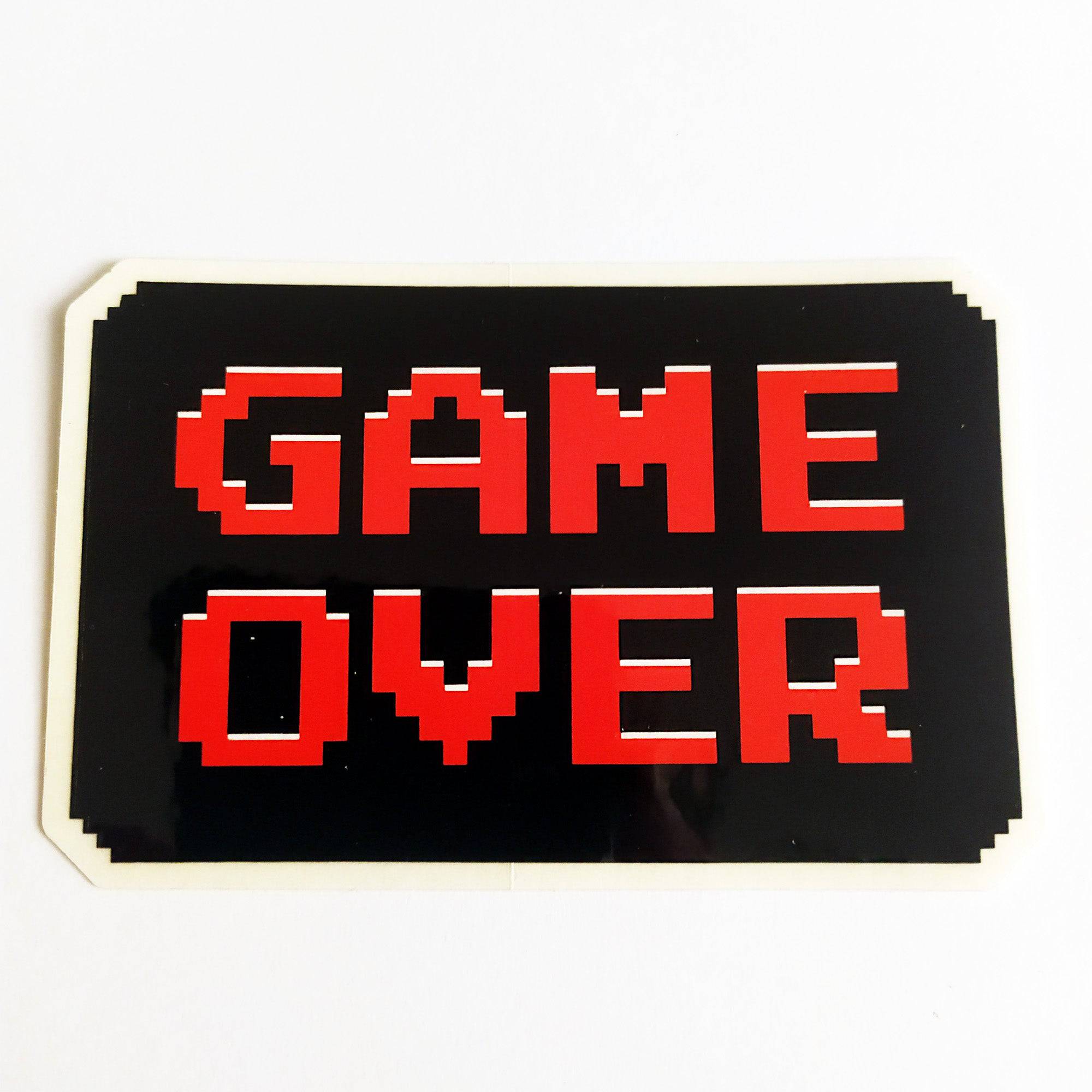 Girl Skateboards x Pac-Man Skateboard Sticker "Game Over" - SkateboardStickers.com