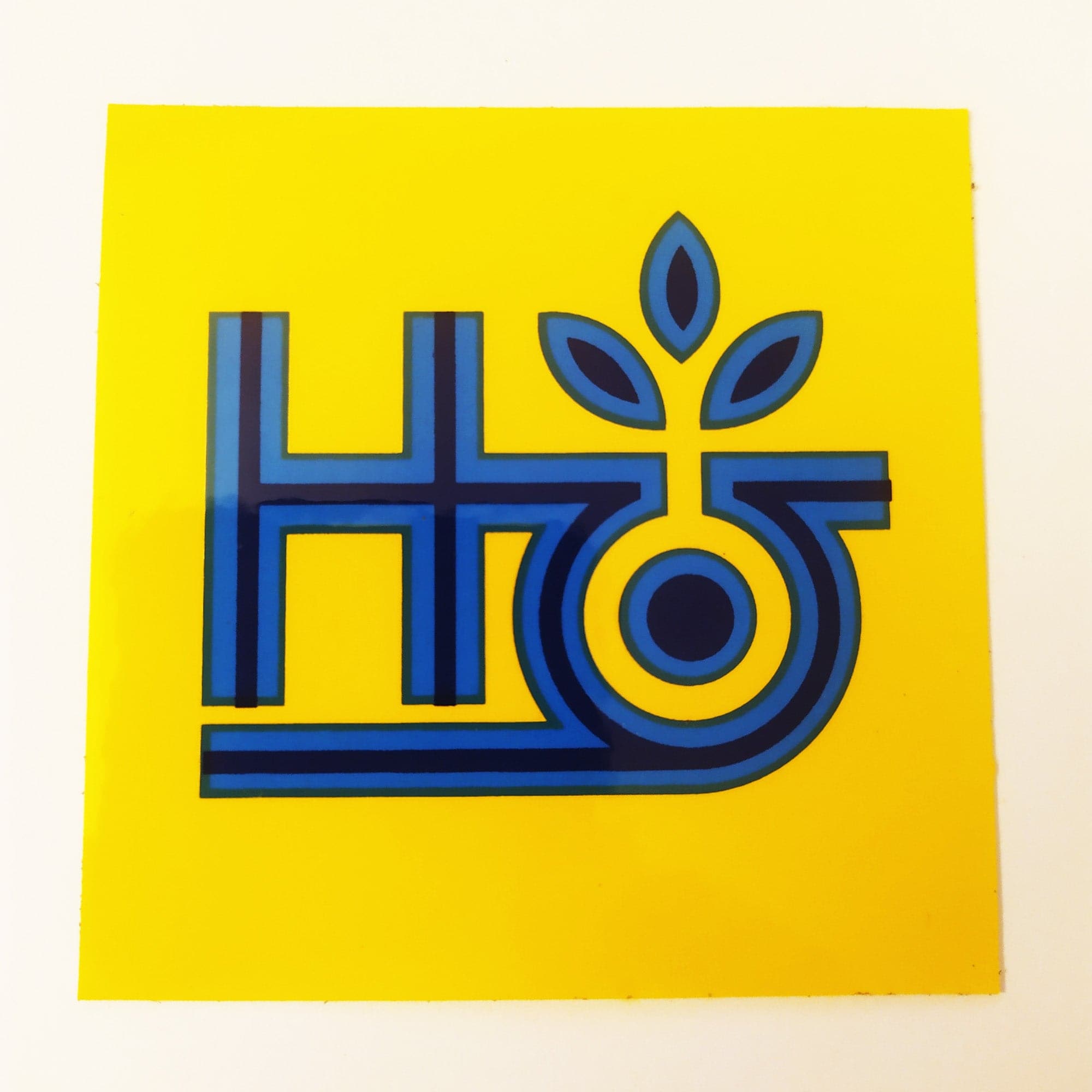 Habitat Skateboards Sticker - Tritone Pod Yellow - 7.5cm x 7.5cm - SkateboardStickers.com