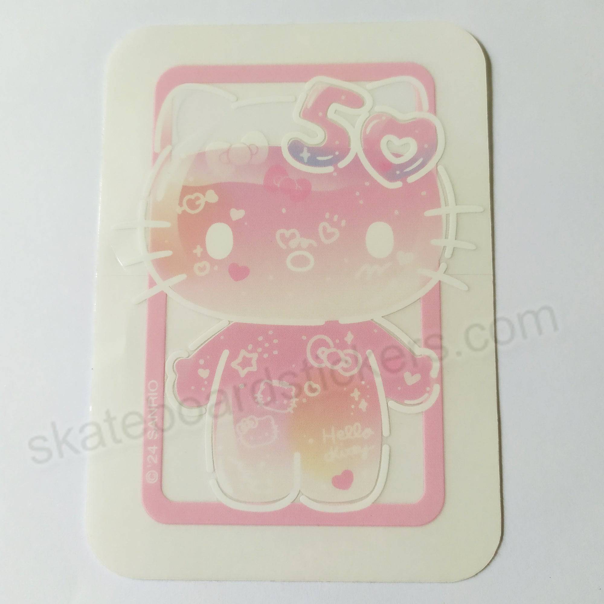 Hello Kitty 50th Anniversary - A Girl Skateboards X Sanrio Collaboration Skate Sticker - SkateboardStickers.com