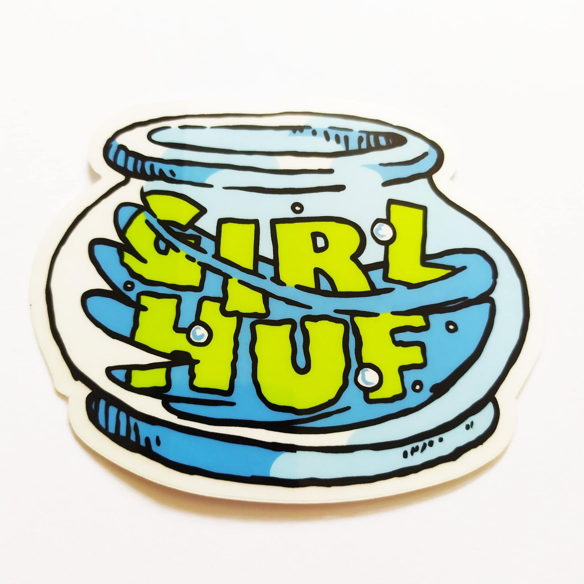 HUF "Fish Bowl" Skate Sticker - SkateboardStickers.com