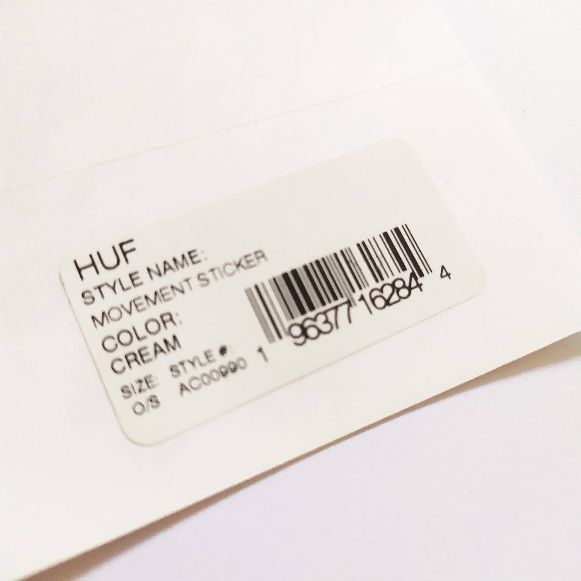 HUF "Movement" Skate Sticker - SkateboardStickers.com
