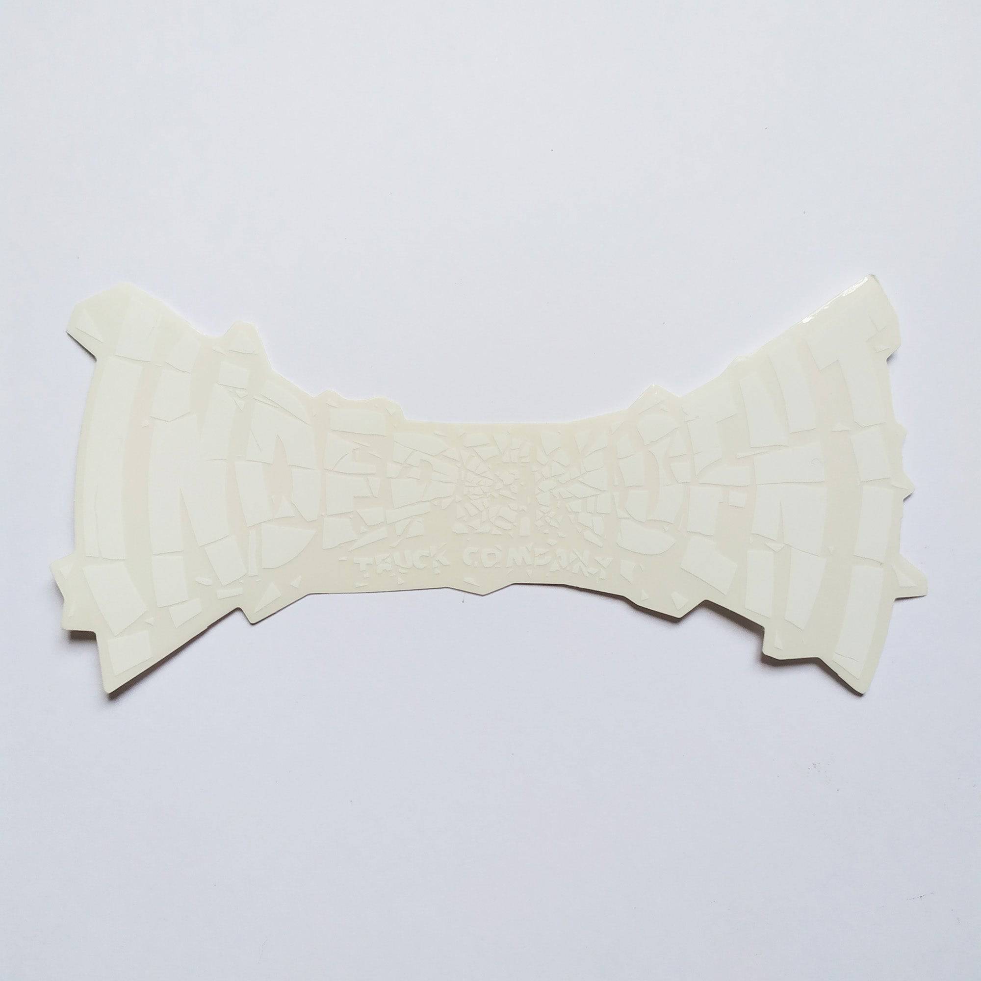 Independent Trucks Skateboard Sticker Shatter Span White - SkateboardStickers.com