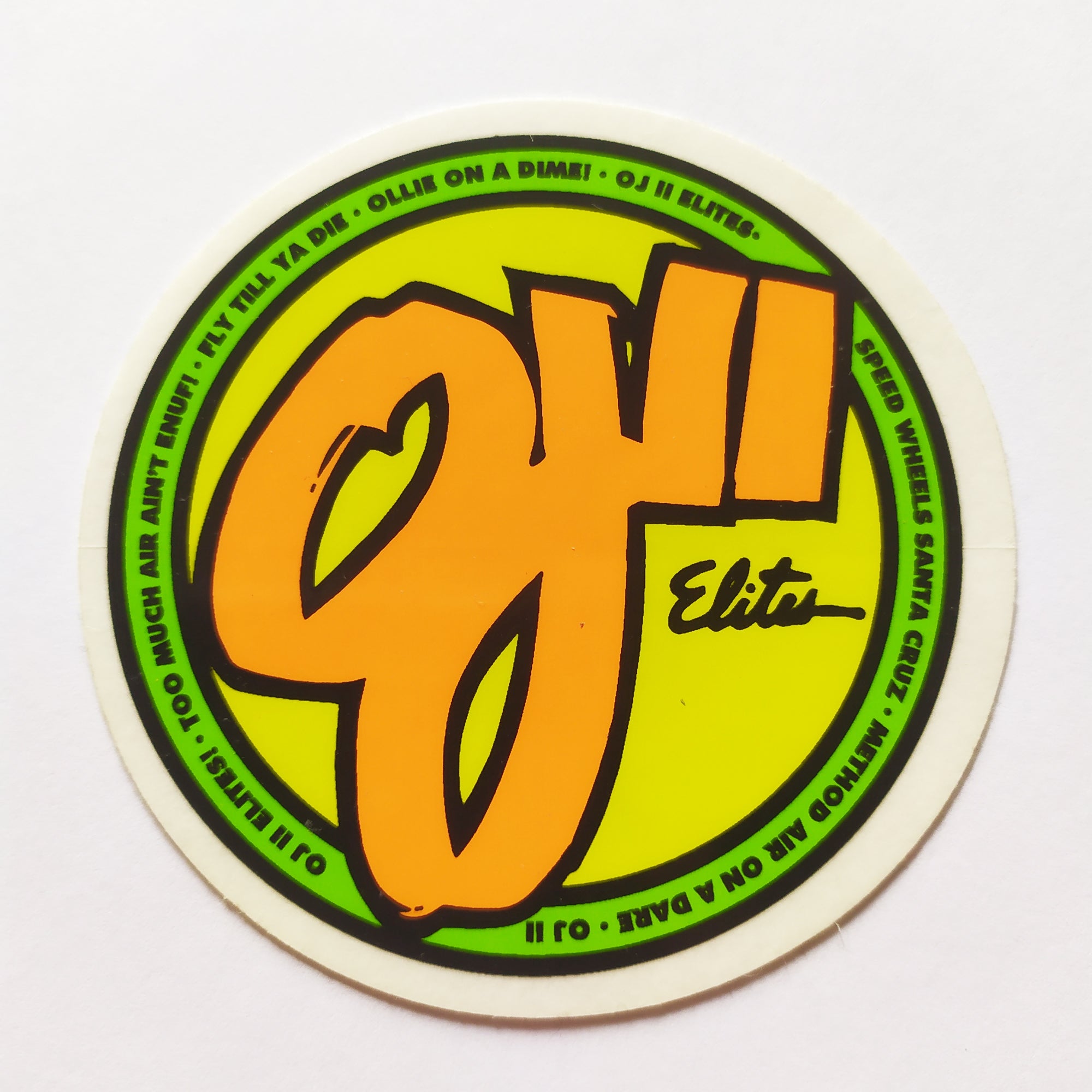 OJ Elite Wheels Skateboard Sticker - SkateboardStickers.com
