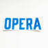 Opera Skateboards Rub-On Skateboard Sticker - Blue on Clear - 18cm across approx - SkateboardStickers.com