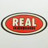 Real Skateboards Oval Sticker - red small - SkateboardStickers.com