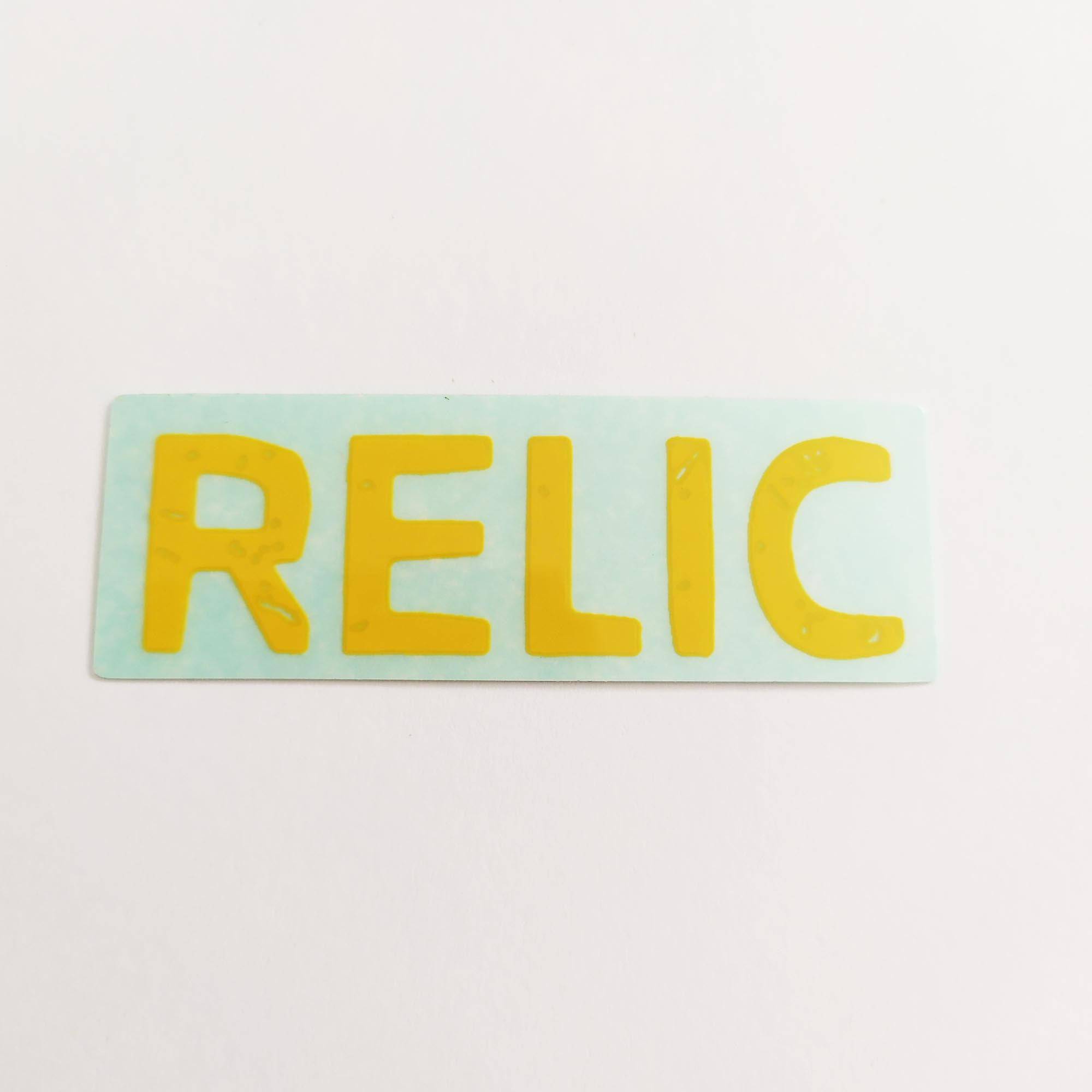 Relic BMX Sticker - Orange - SkateboardStickers.com