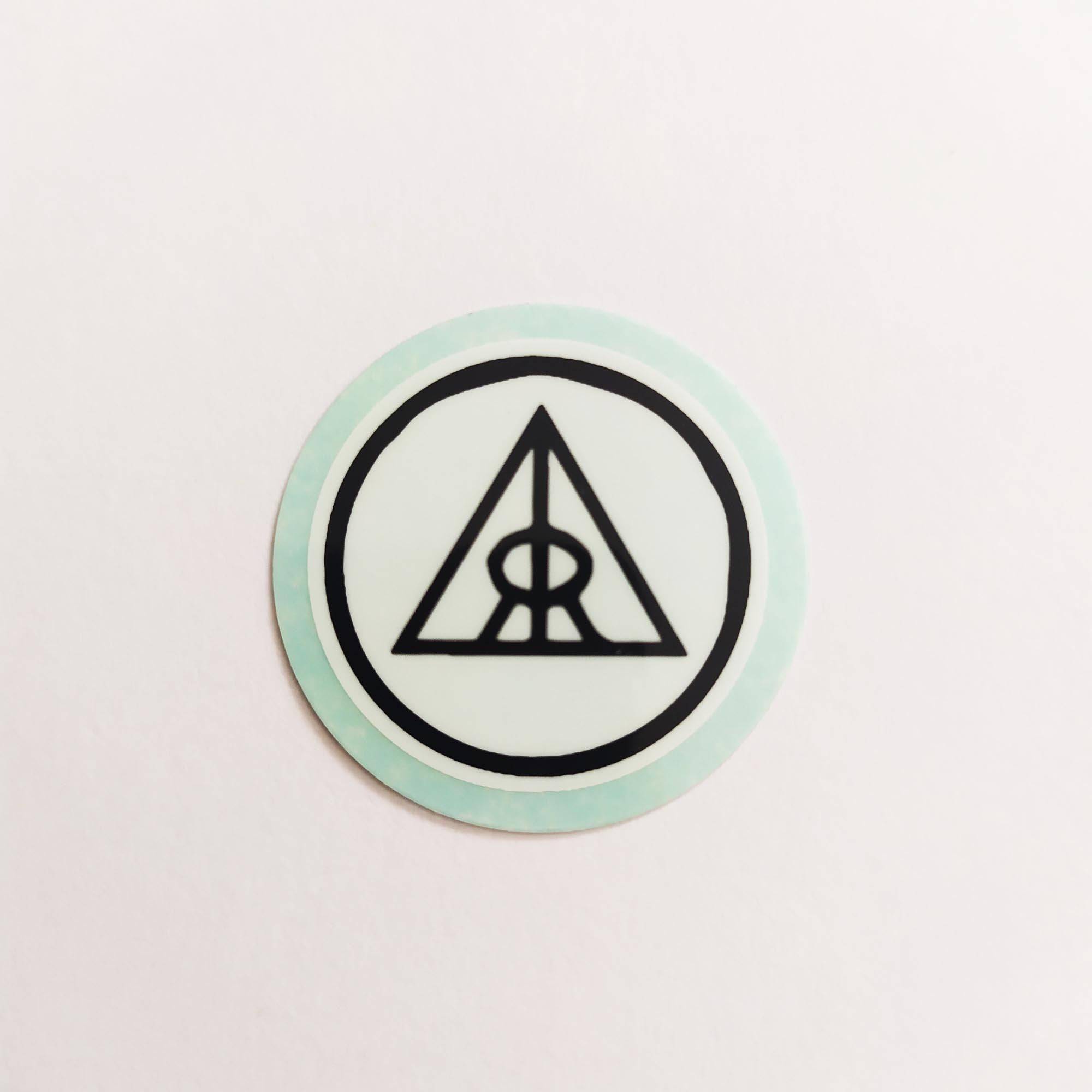 Relic BMX Sticker - White/Black - SkateboardStickers.com