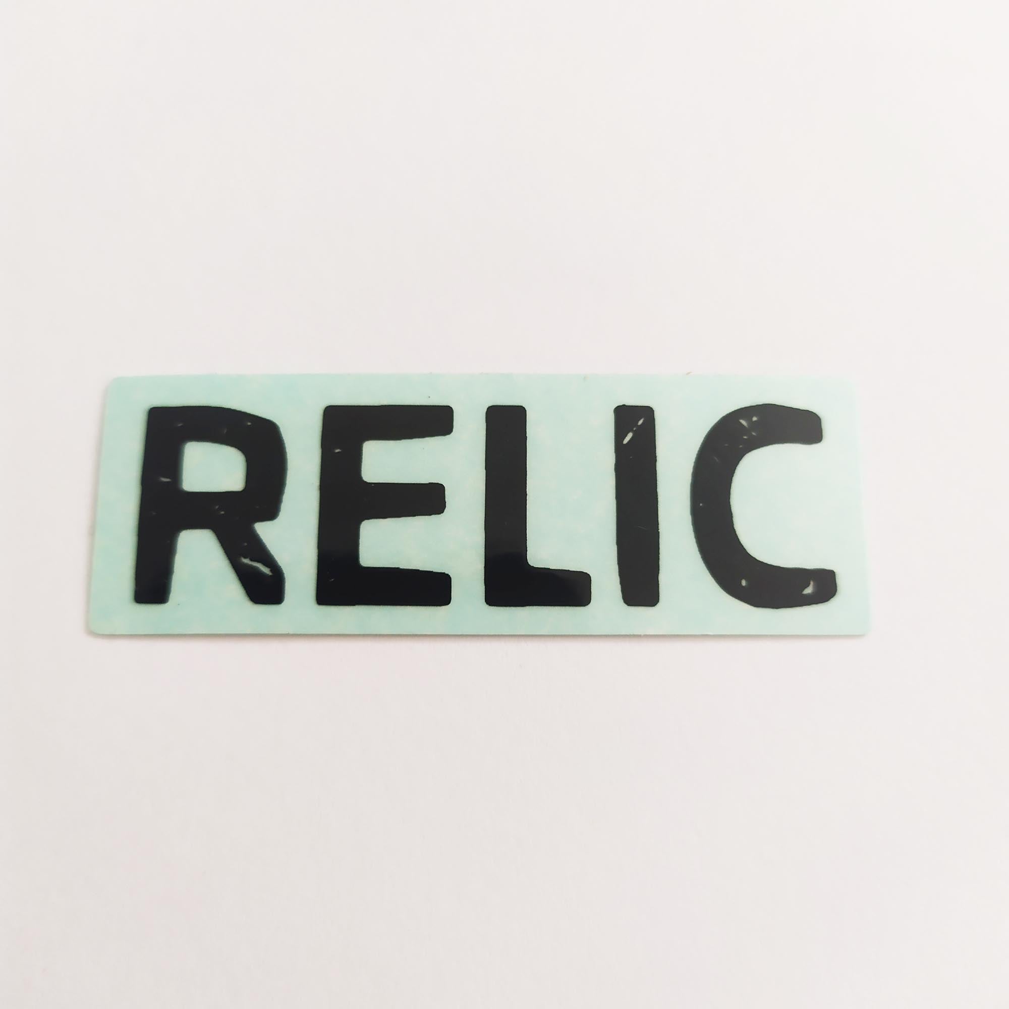 Relic BMX Sticker - Black - SkateboardStickers.com