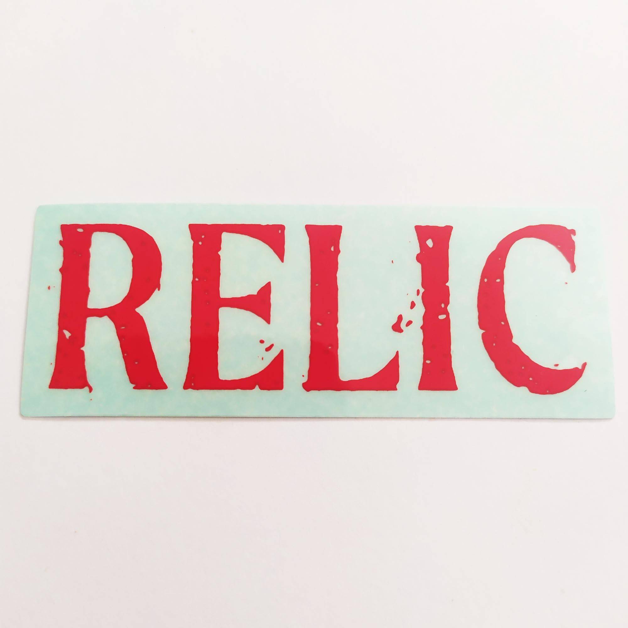 Relic BMX Sticker - Red - SkateboardStickers.com