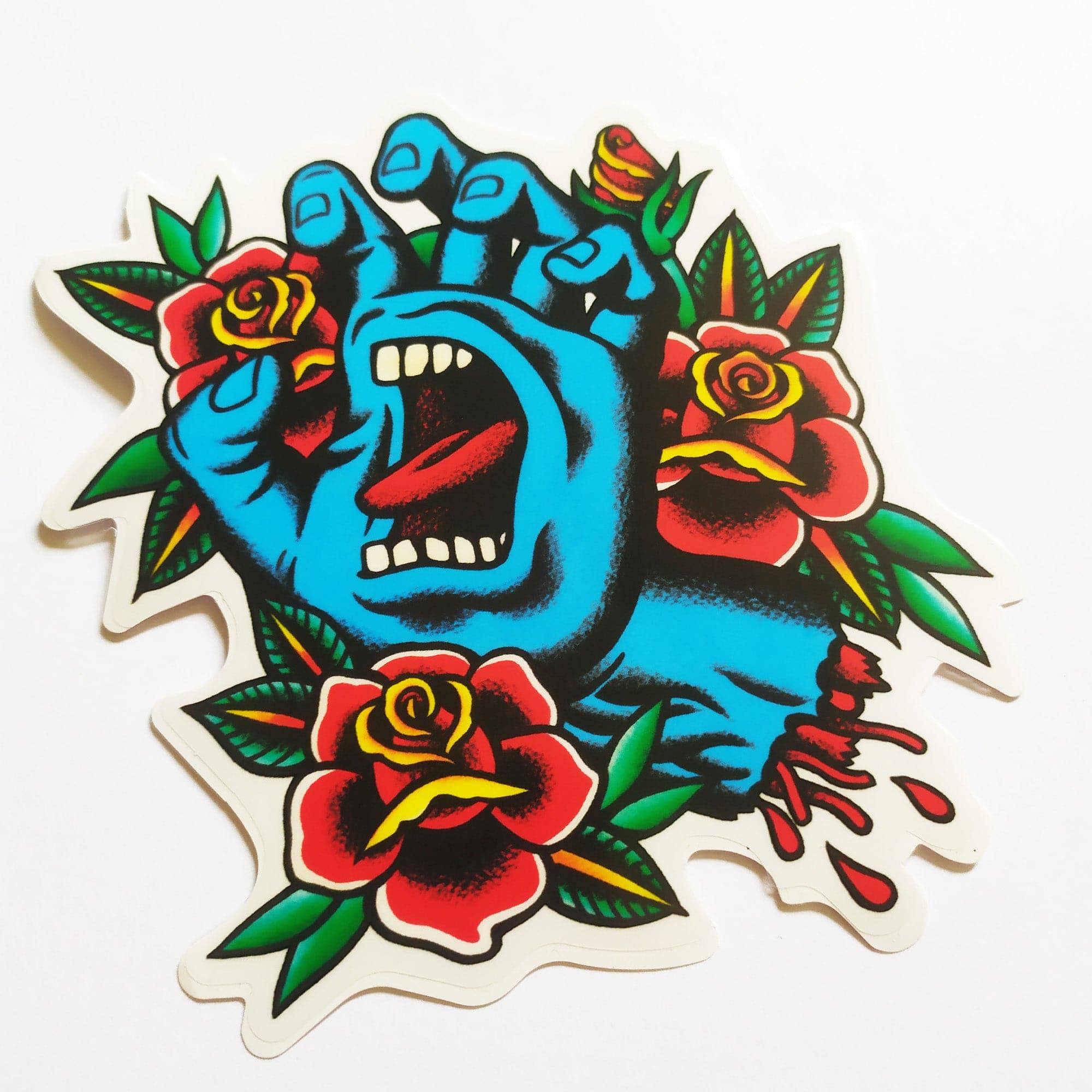 Santa Cruz - Flash Hand Sticker - SkateboardStickers.com