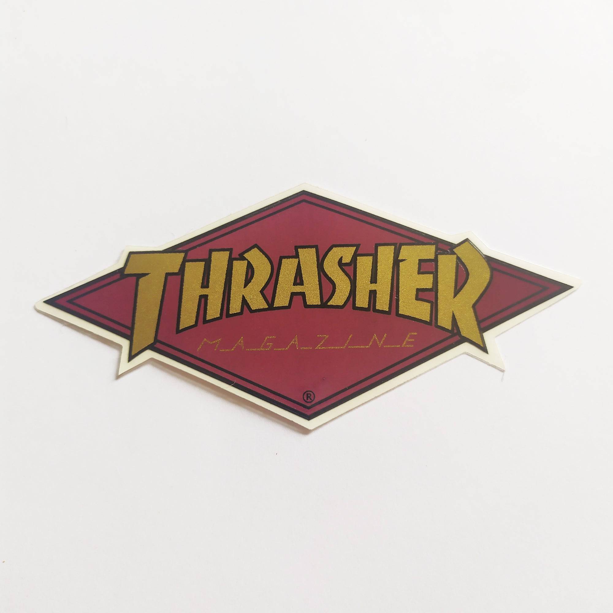 Thrasher Magazine Skateboard Sticker - Diamond Logo - Maroon - SkateboardStickers.com