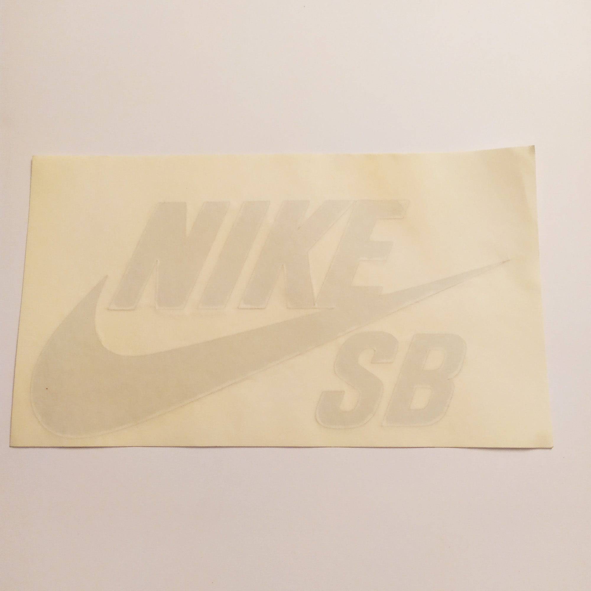 Nike SB RUB-ON Skateboard Sticker Silver - SkateboardStickers.com