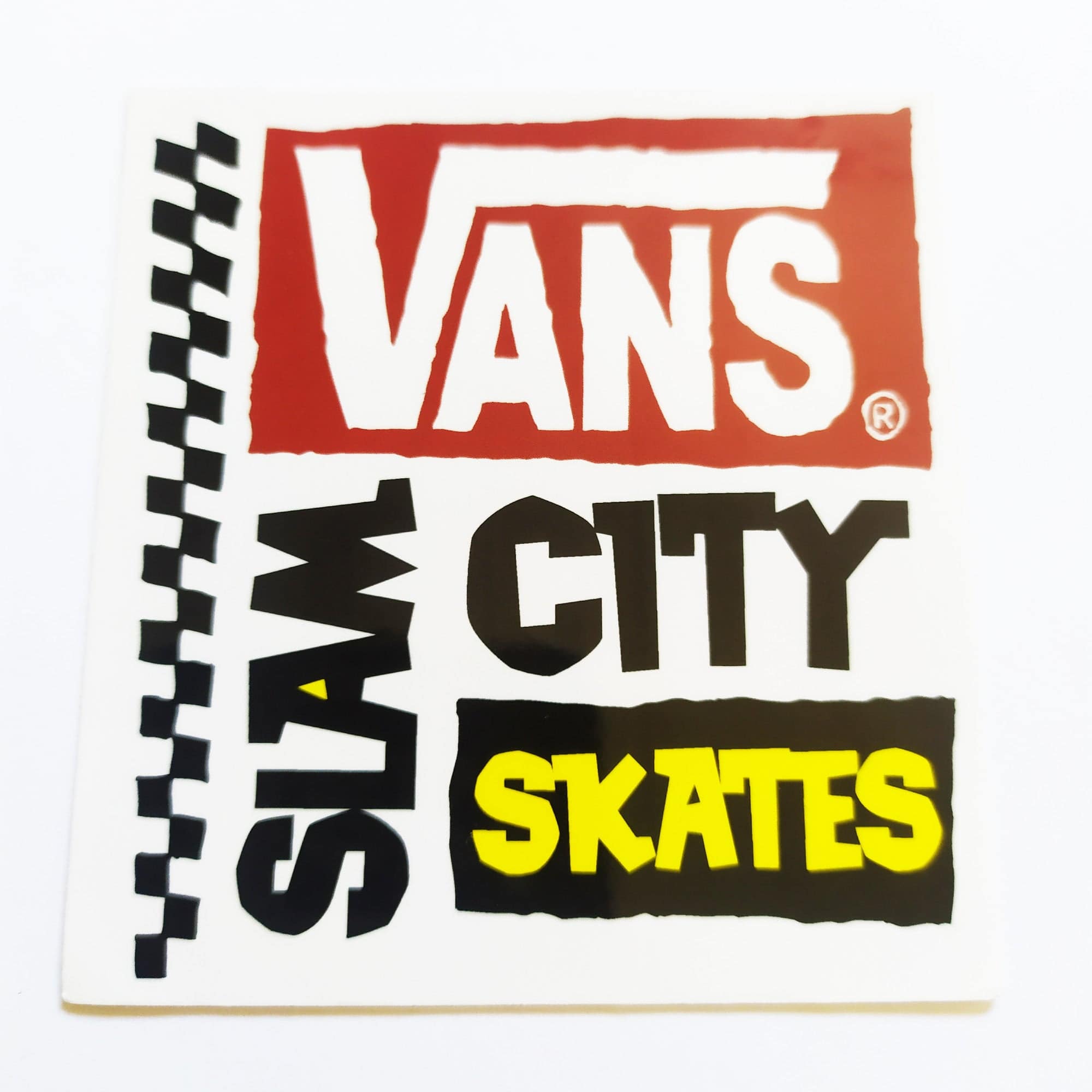 Slam City Skates x Vans Sticker - SkateboardStickers.com