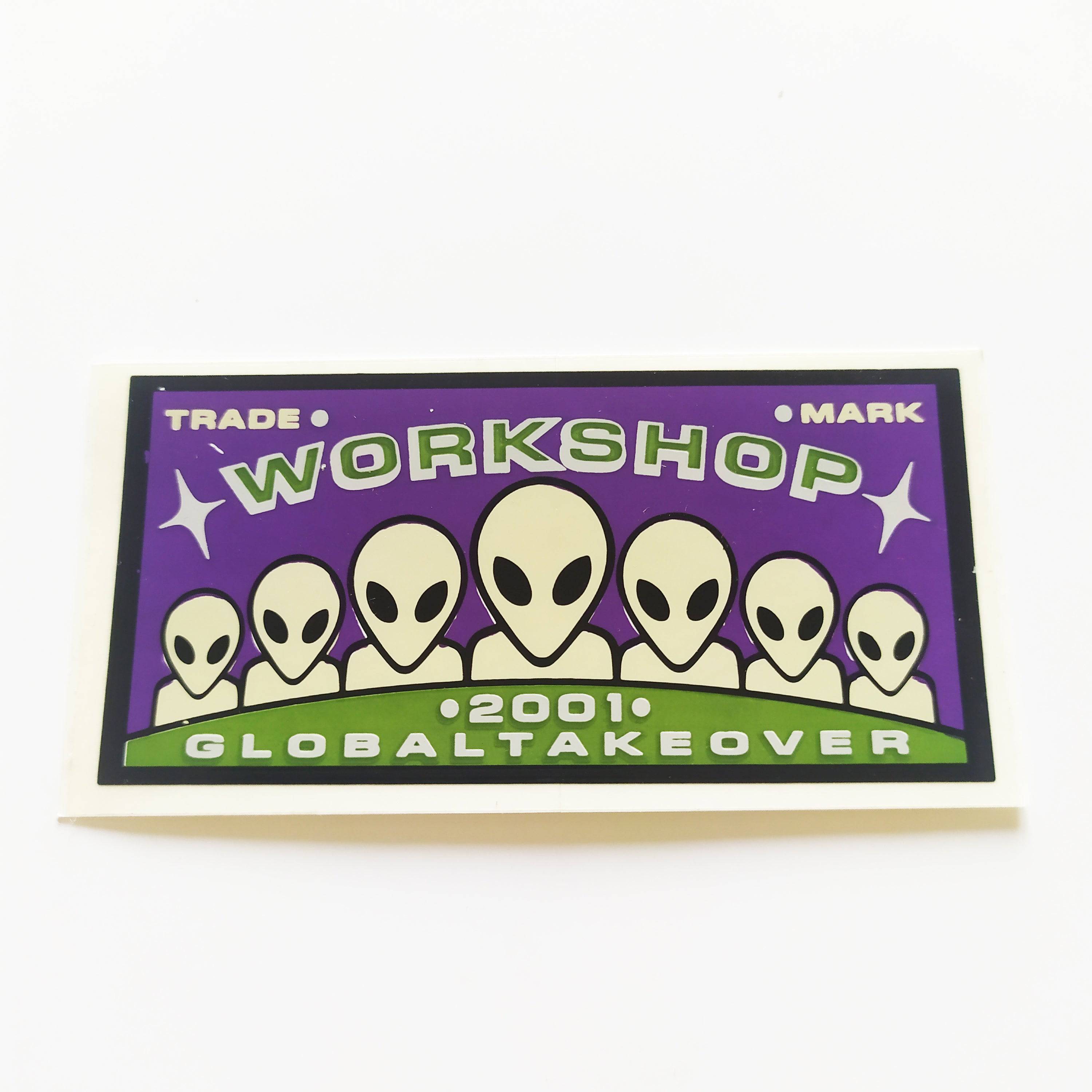 Alien Workshop Skateboard Sticker - Global Takeover - 8cm across approx - SkateboardStickers.com