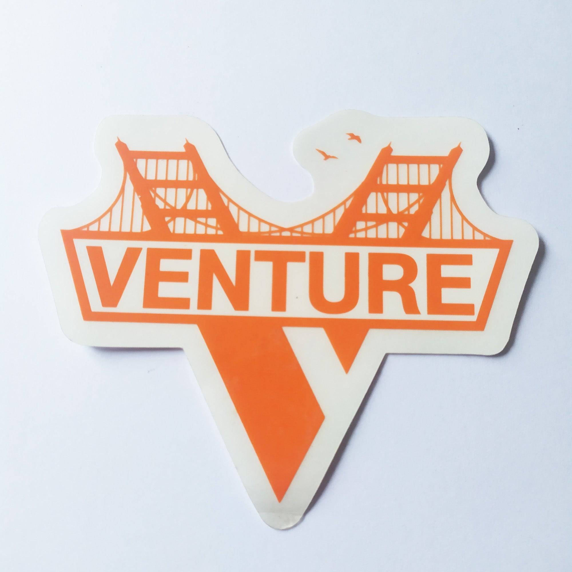 Venture Trucks "Golden Gate" Skateboard Sticker (creased) - SkateboardStickers.com