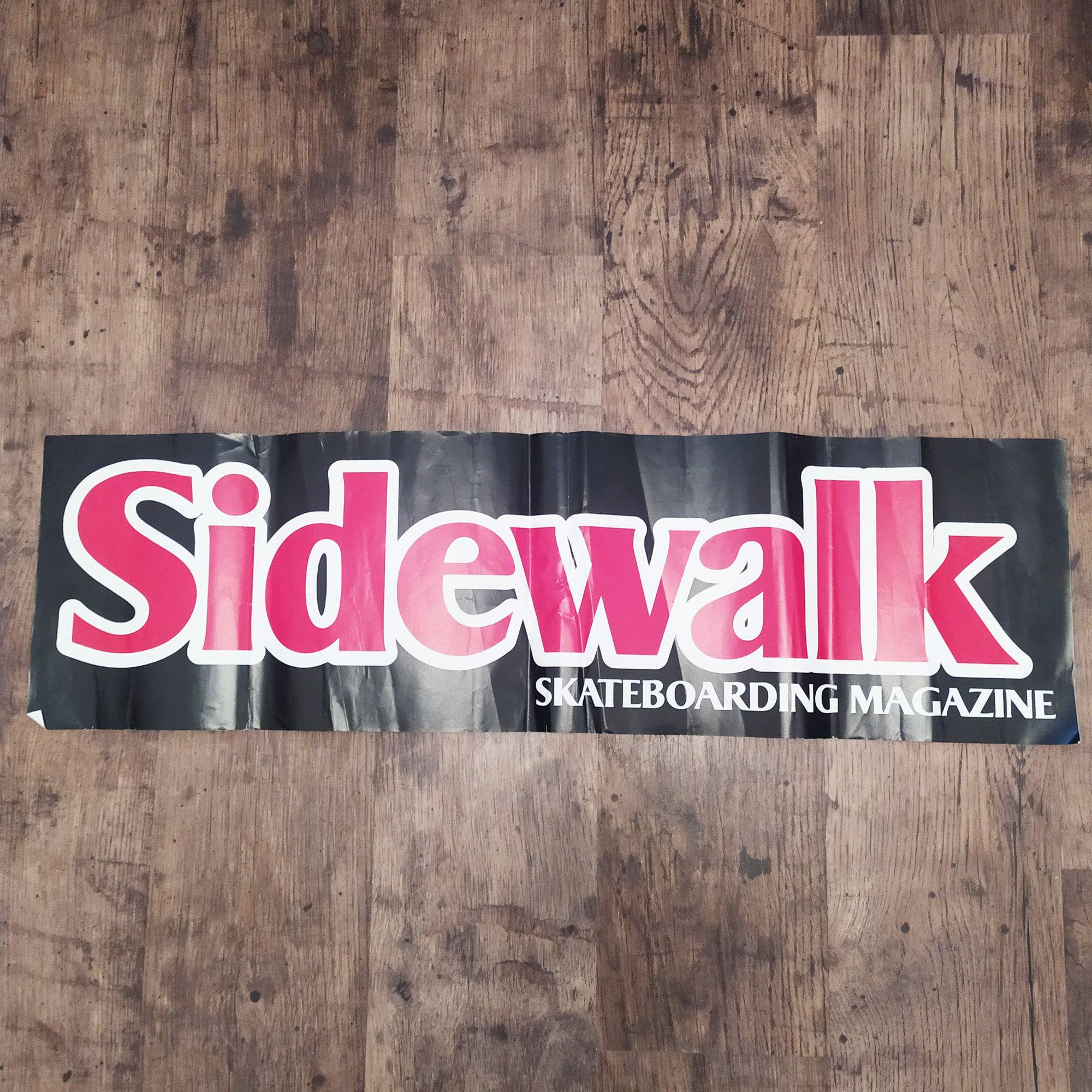 Sidewalk Skateboard Magazine Skate Sticker / Banner (damaged) - SkateboardStickers.com