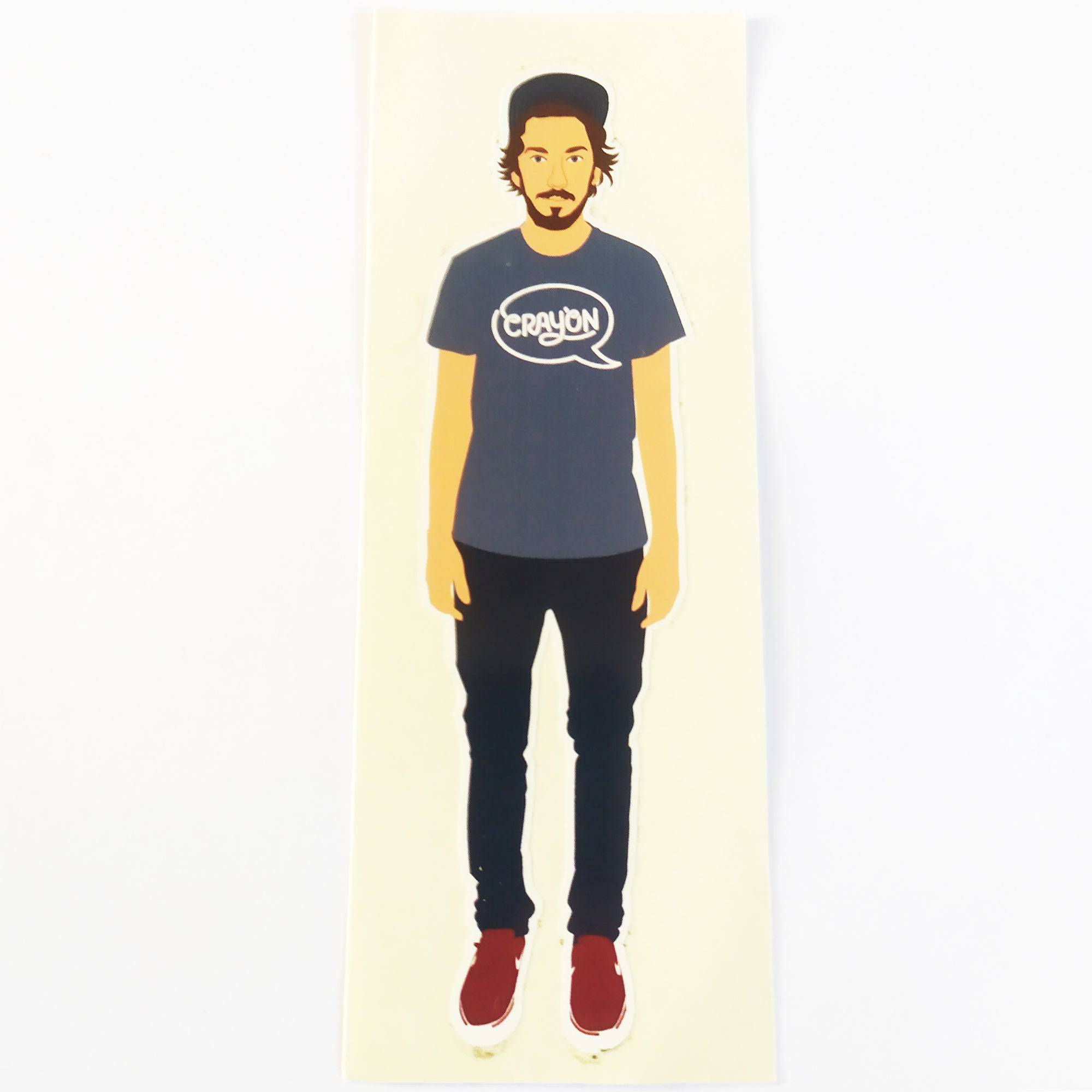 Crayon Chris Jones Skateboard Sticker - SkateboardStickers.com