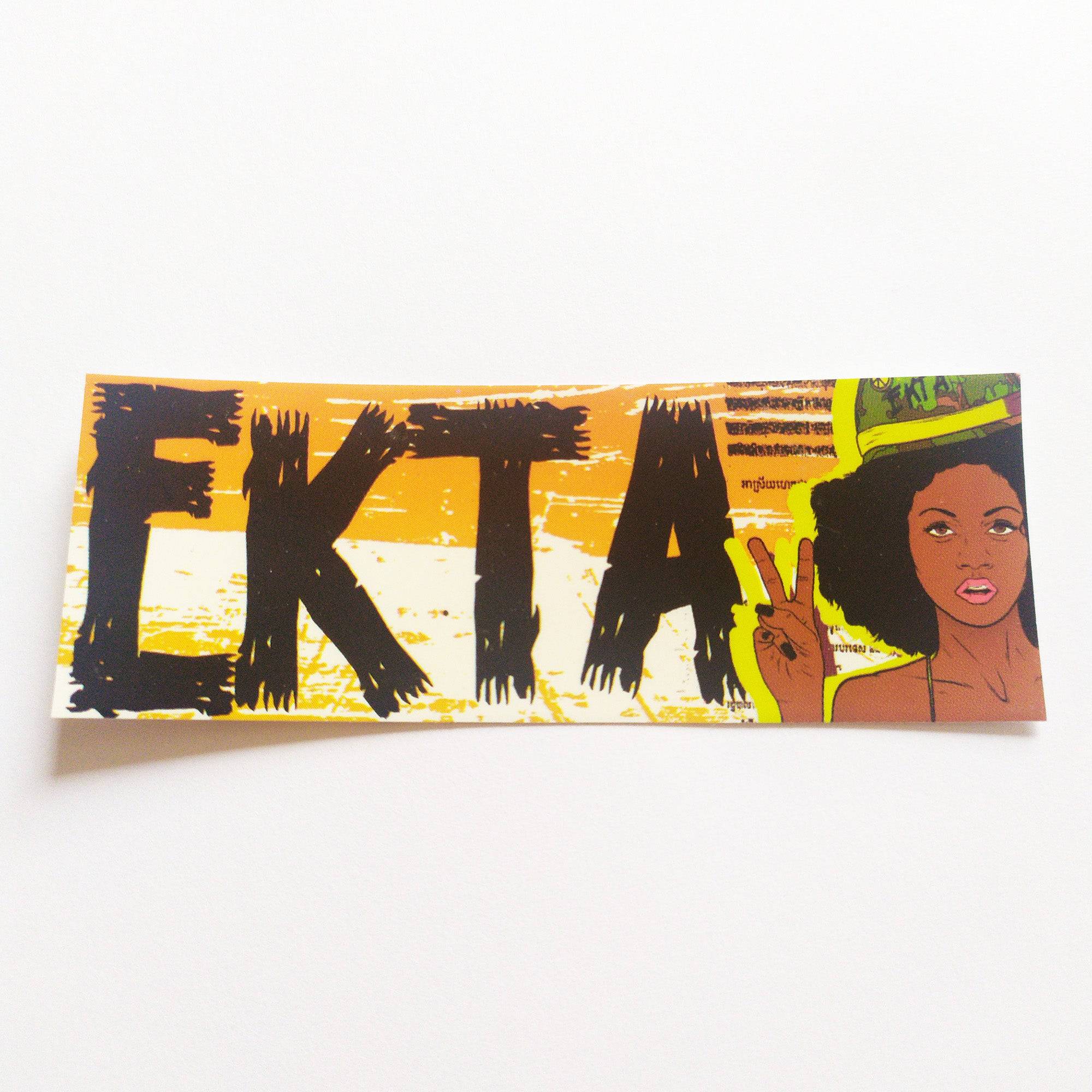 Ekta Skateboard Sticker - SkateboardStickers.com