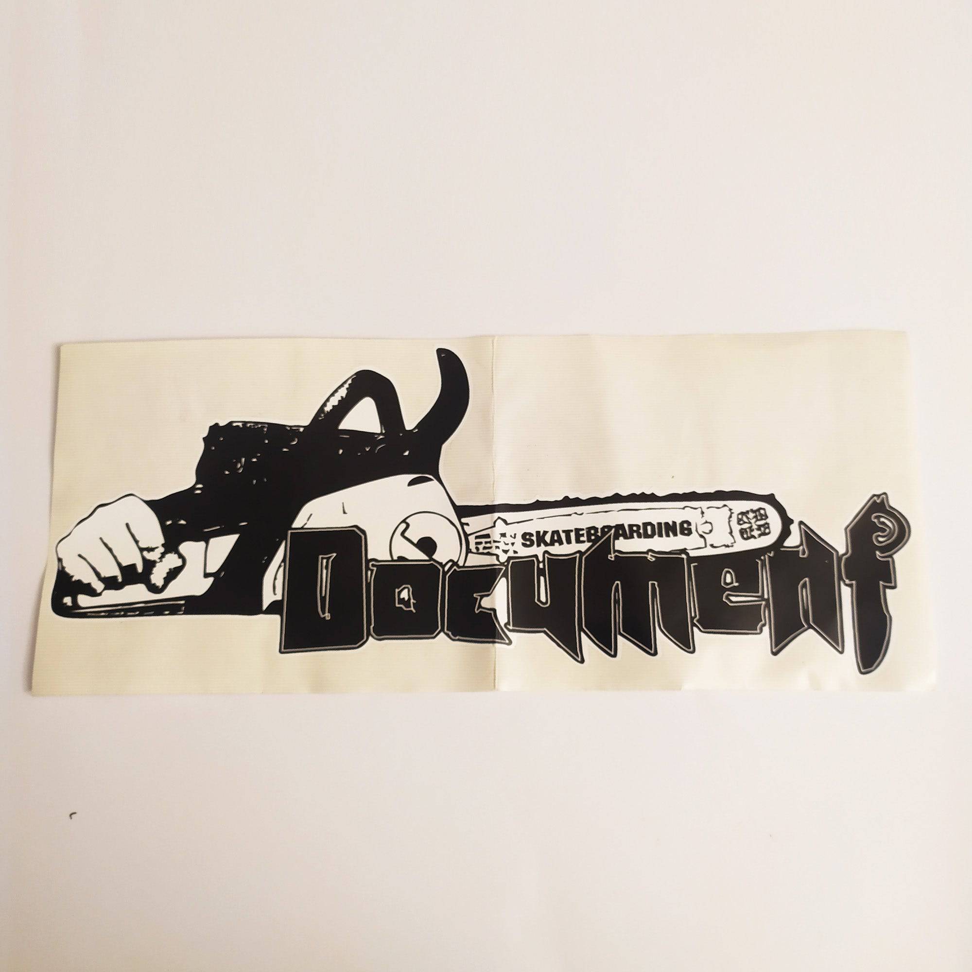 Document Skateboard Magazine Sticker (creased) - SkateboardStickers.com