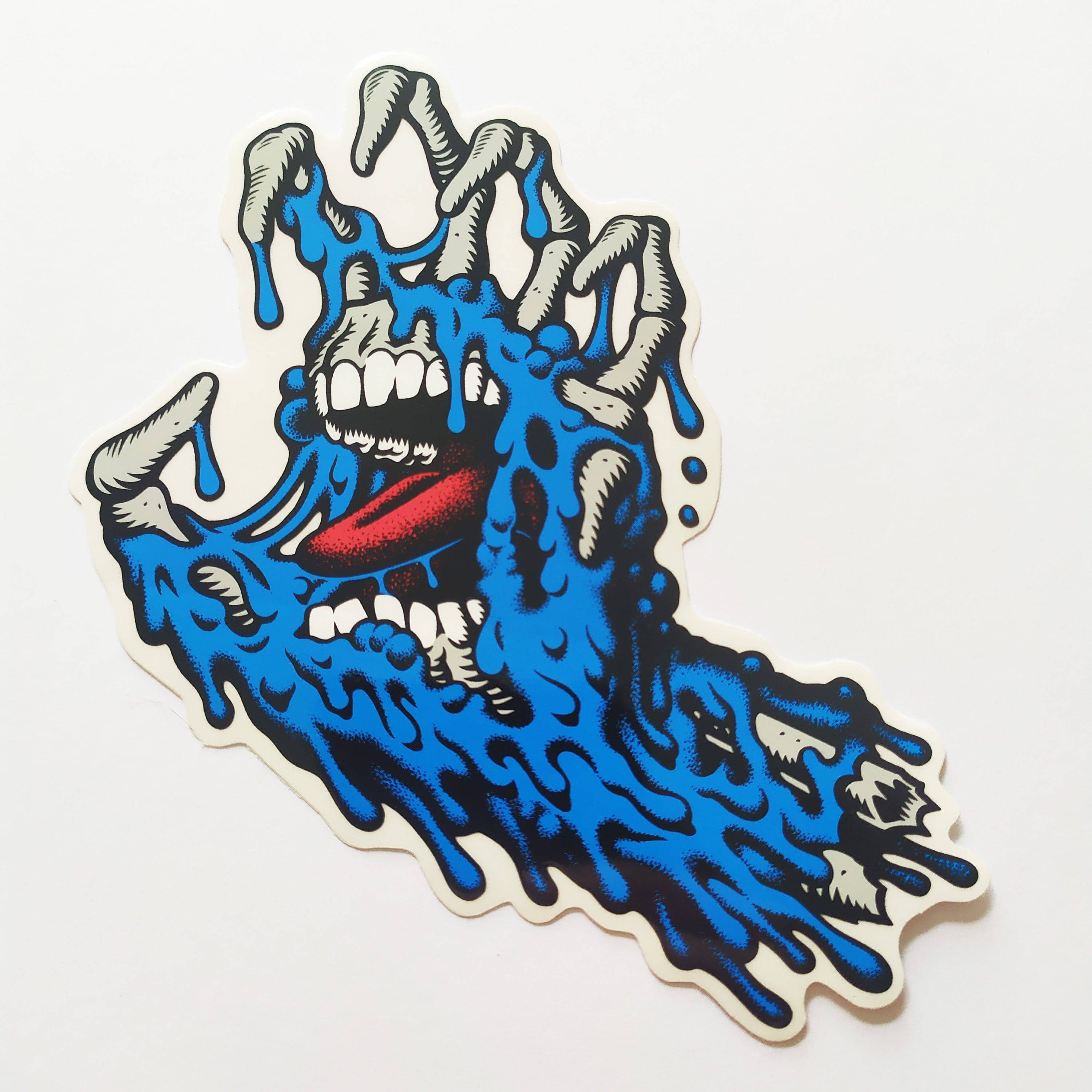 Santa Cruz Melting Hand Skateboard Sticker - SkateboardStickers.com