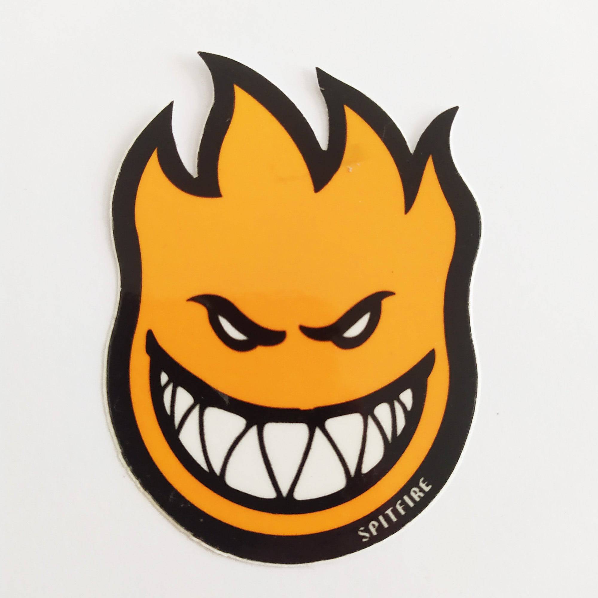Spitfire Wheels - Bighead Orange Skateboard Sticker - SkateboardStickers.com