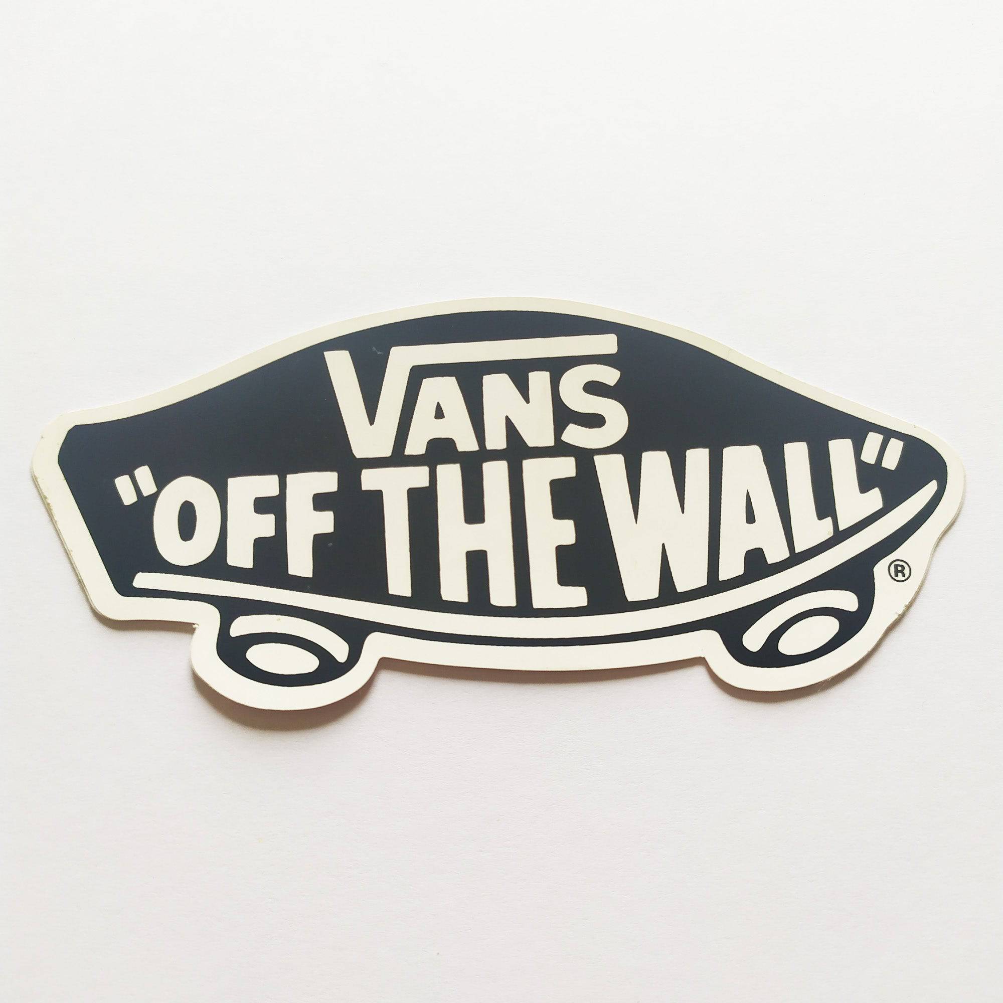 Vans Shoes "Off The Wall " Skateboard Sticker - Black - SkateboardStickers.com