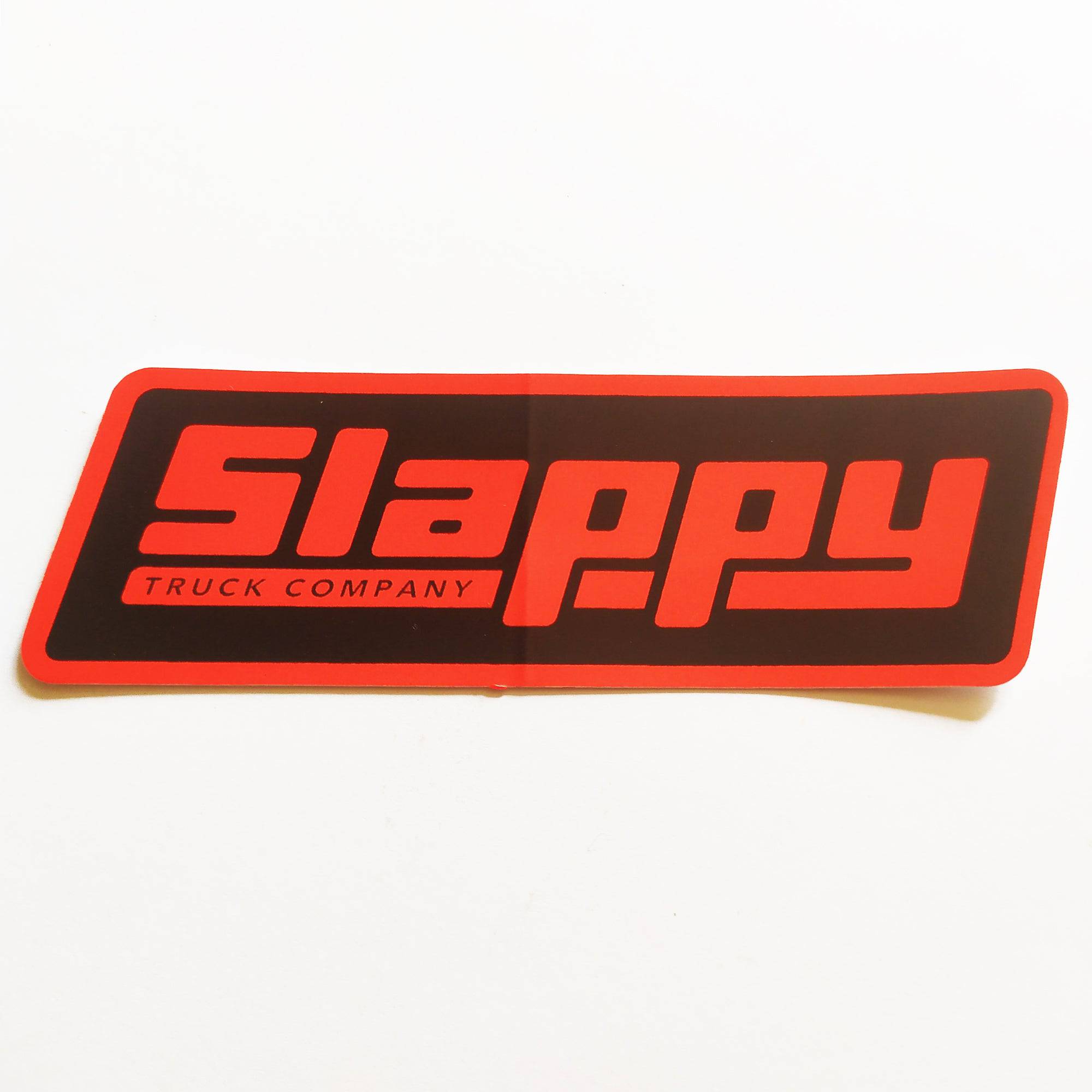 Slappy Trucks OG Logo Sticker - Red/Black - SkateboardStickers.com