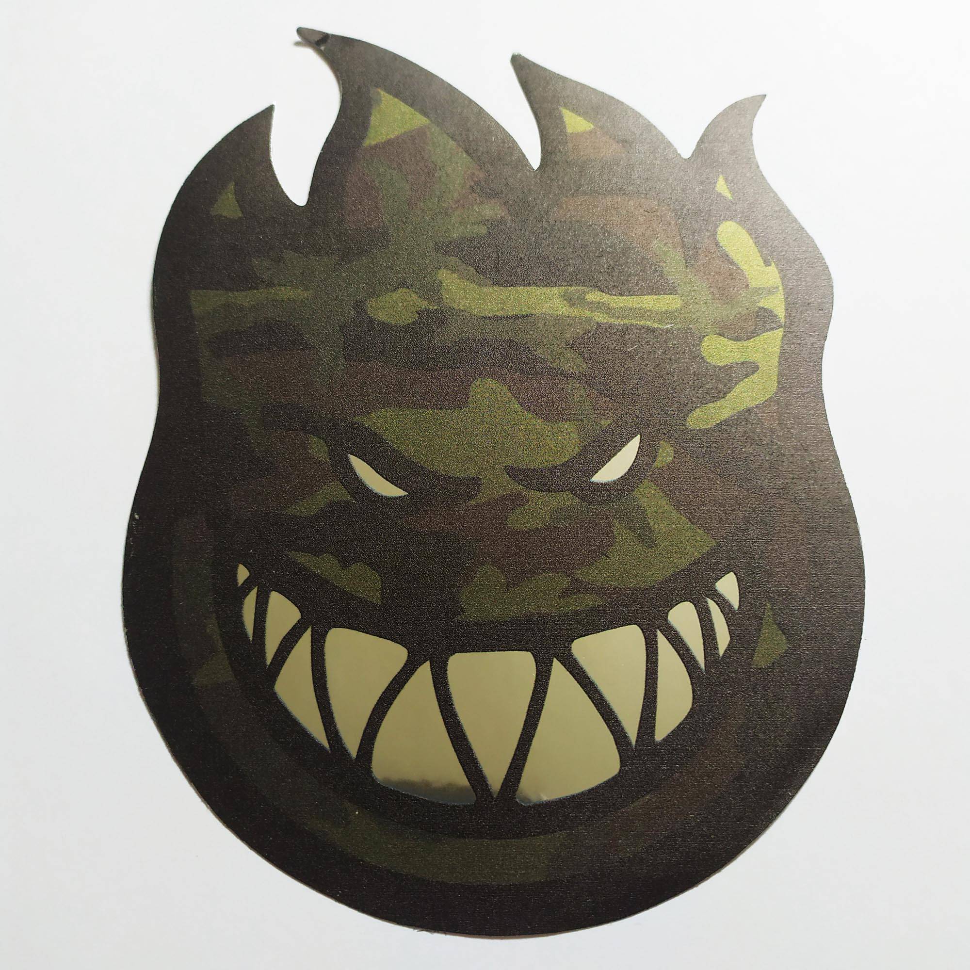 Spitfire Wheels Skateboard Sticker - Camo - SkateboardStickers.com