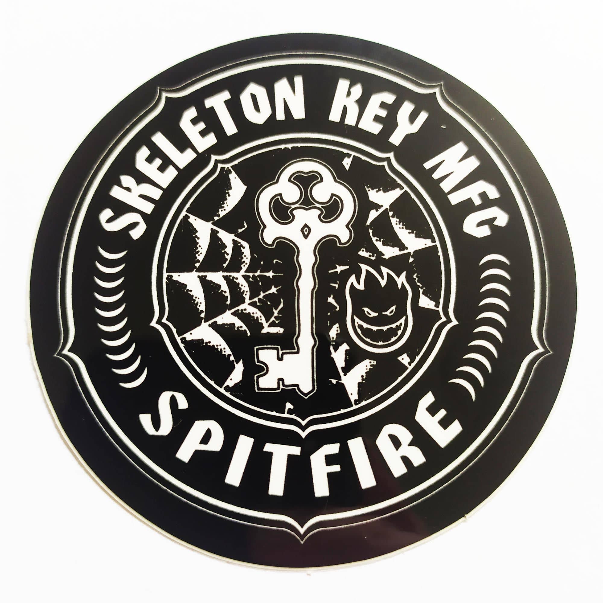 Spitfire Wheels x Skeleton Key MFG Skateboard Sticker - SkateboardStickers.com