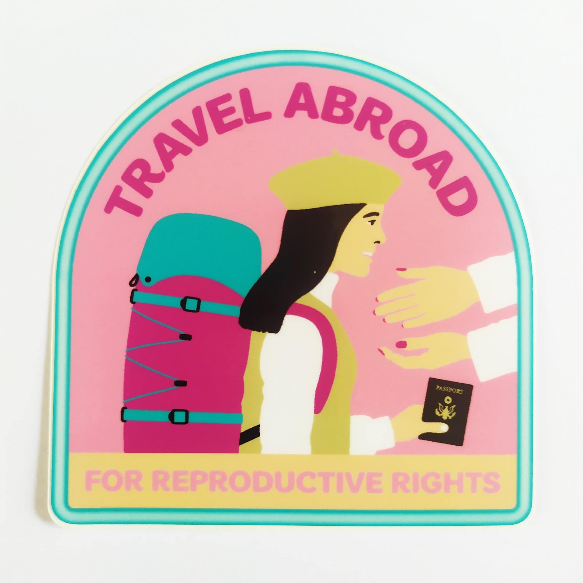 StrangeLove Skate Sticker - "Travel Abroad For Reproductive Rights" - SkateboardStickers.com