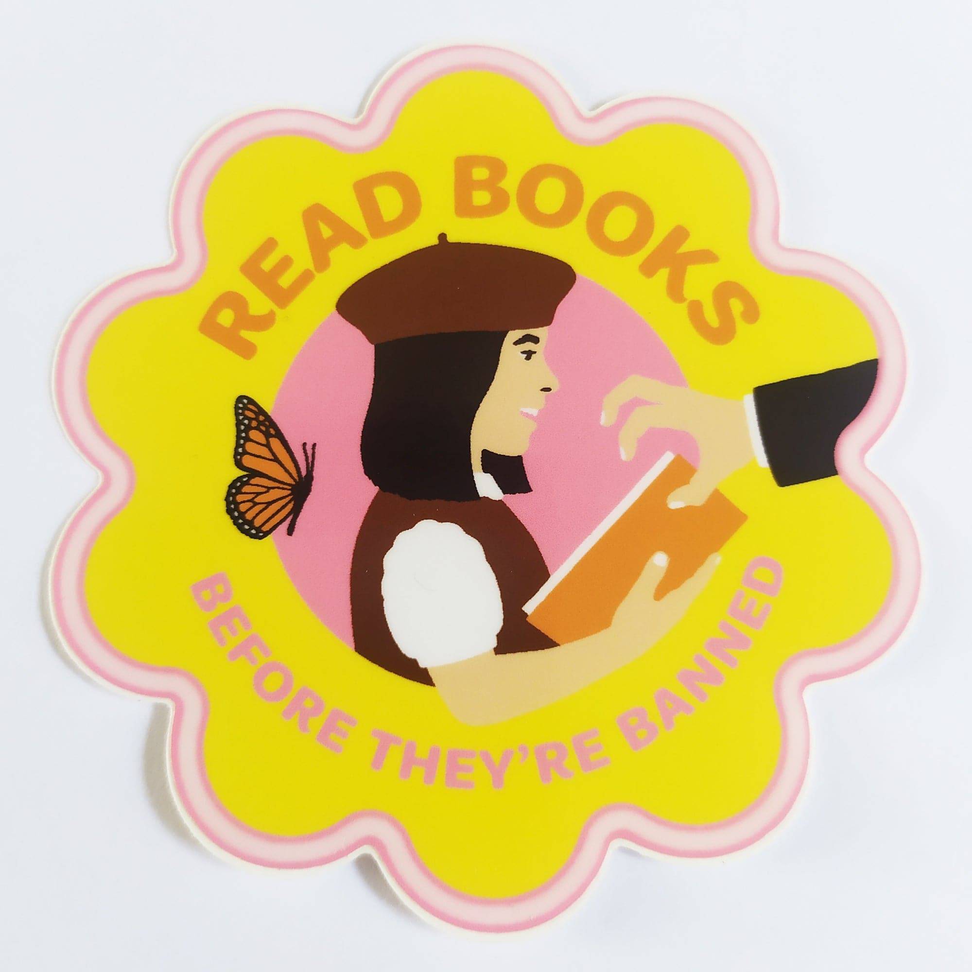 StrangeLove Skate Sticker - "Read Books Before They're Banned" - SkateboardStickers.com