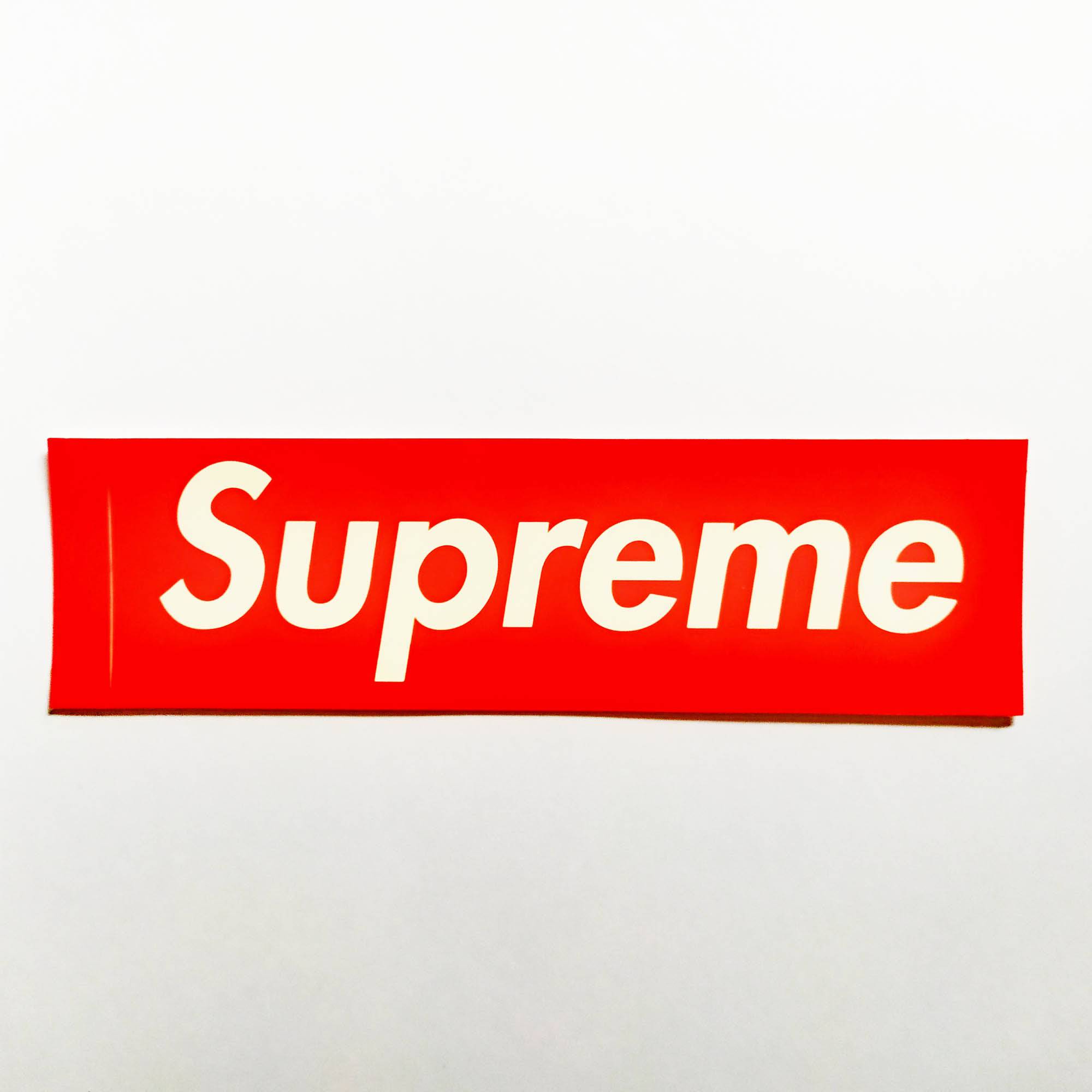 Supreme Clothing Red Box Logo Skateboard Sticker - SkateboardStickers.com