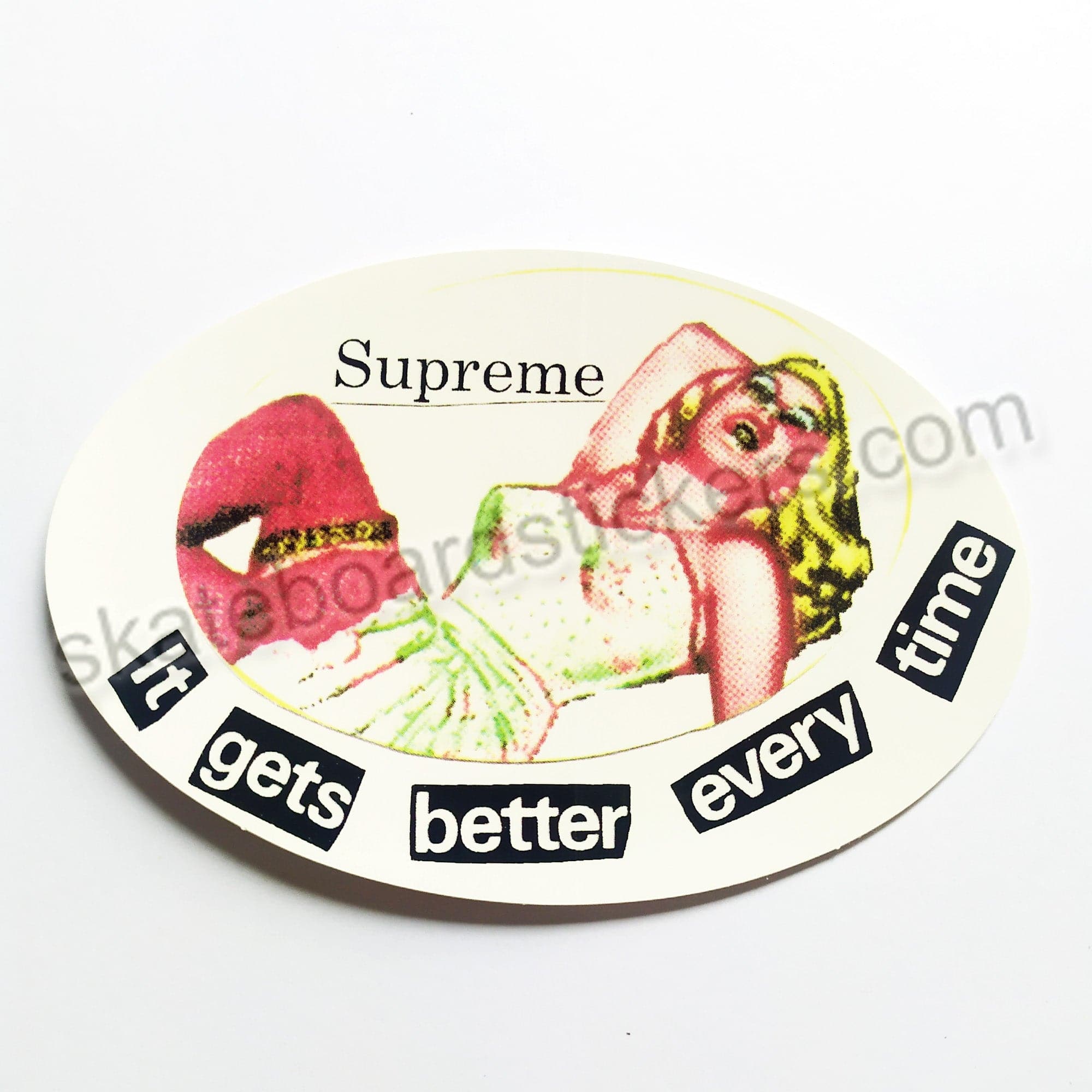 Supreme Clothing Skate Sticker - SkateboardStickers.com